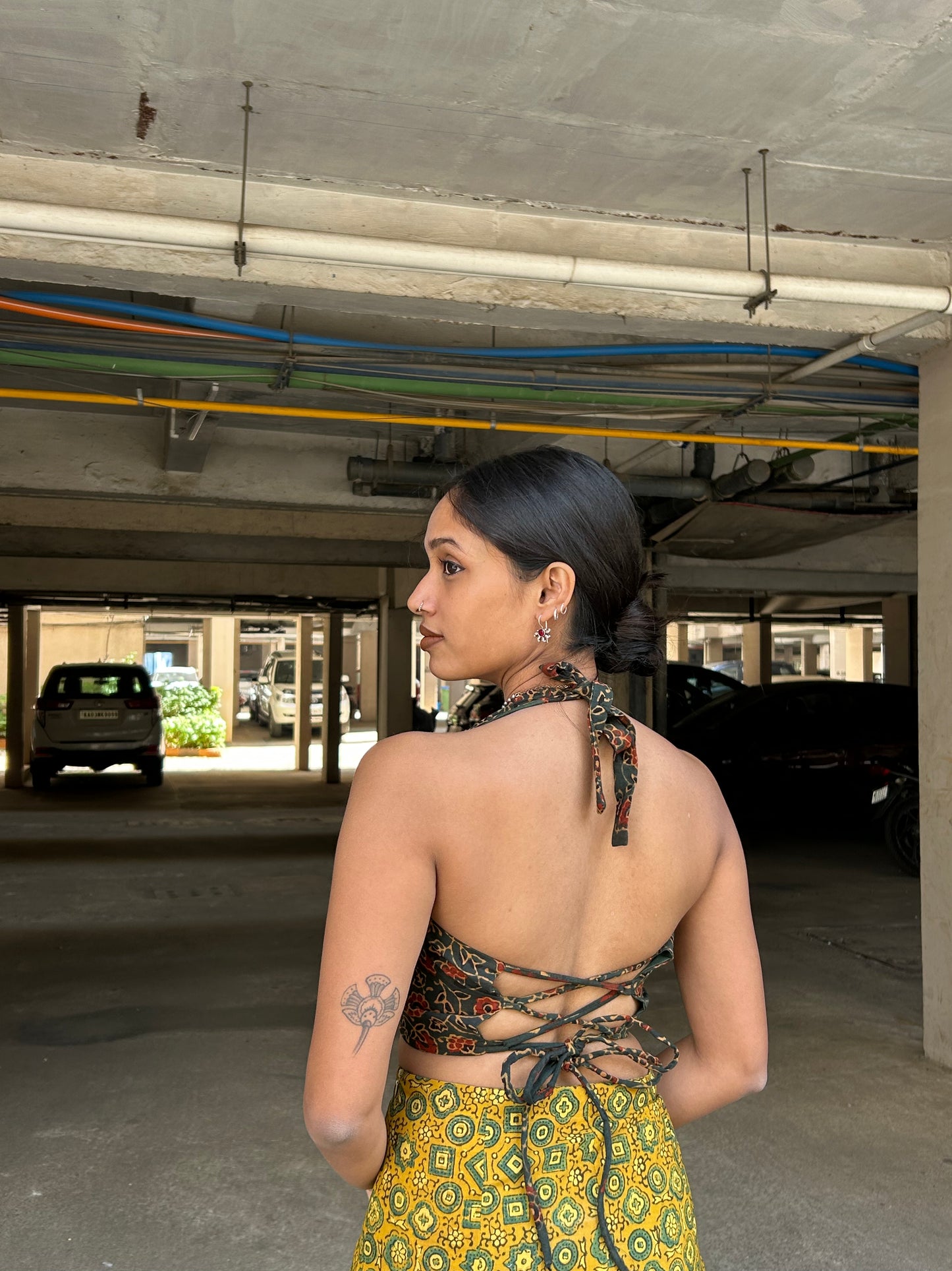 Heather: Green Ajrakh Floral