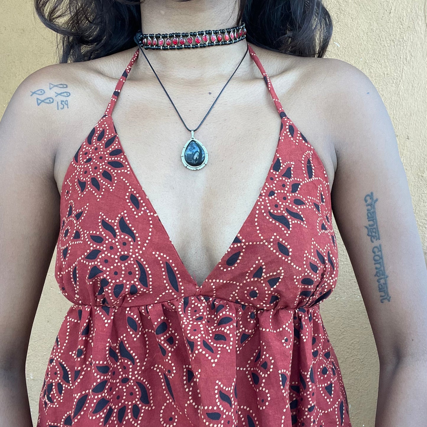 Tara: Red Floral Ajrakh 1