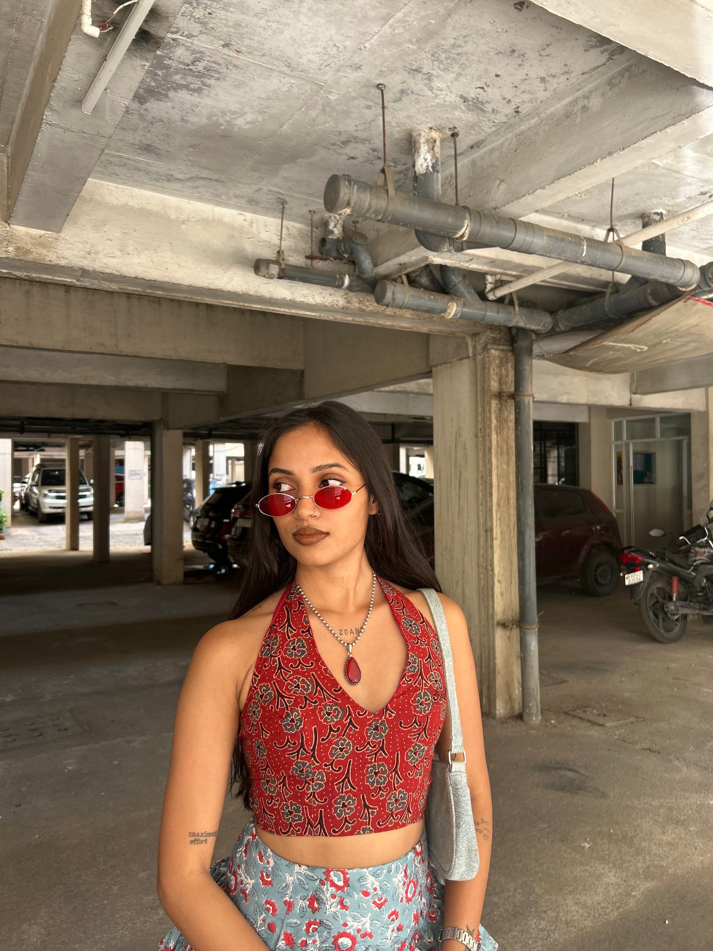 Heather: Red Ajrakh Floral