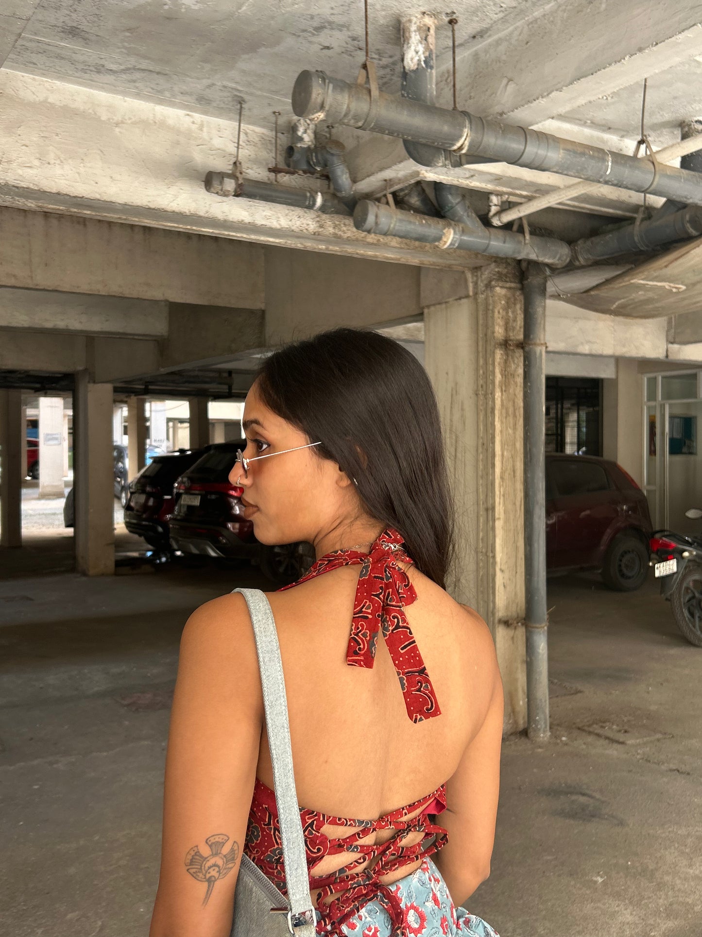 Heather: Red Ajrakh Floral