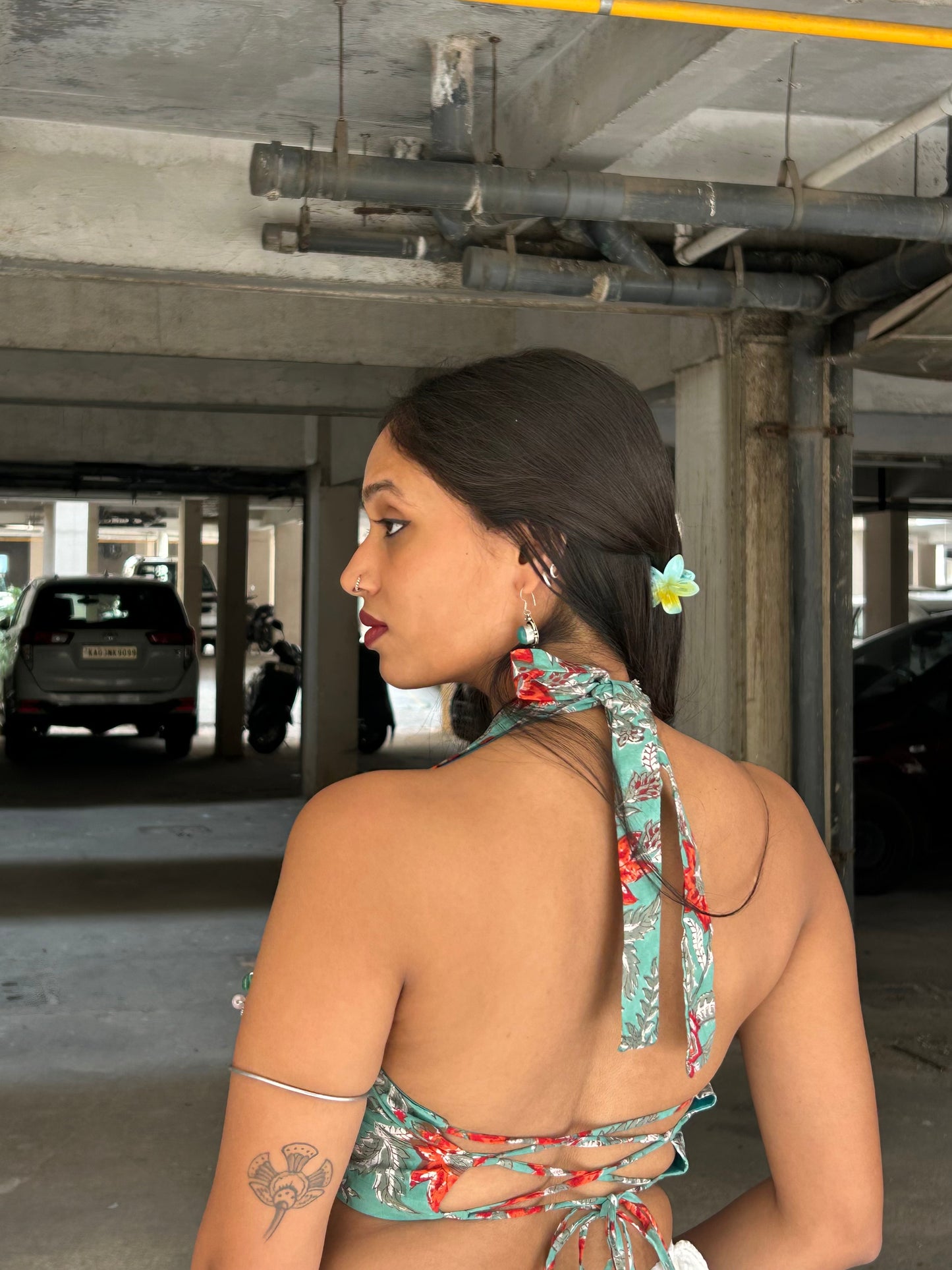 Heather: Teal Sanganeri Print