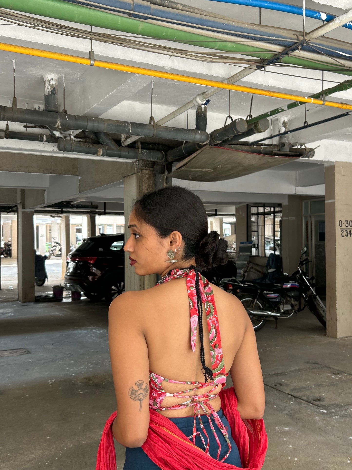 Heather: Red and Pink Block Print