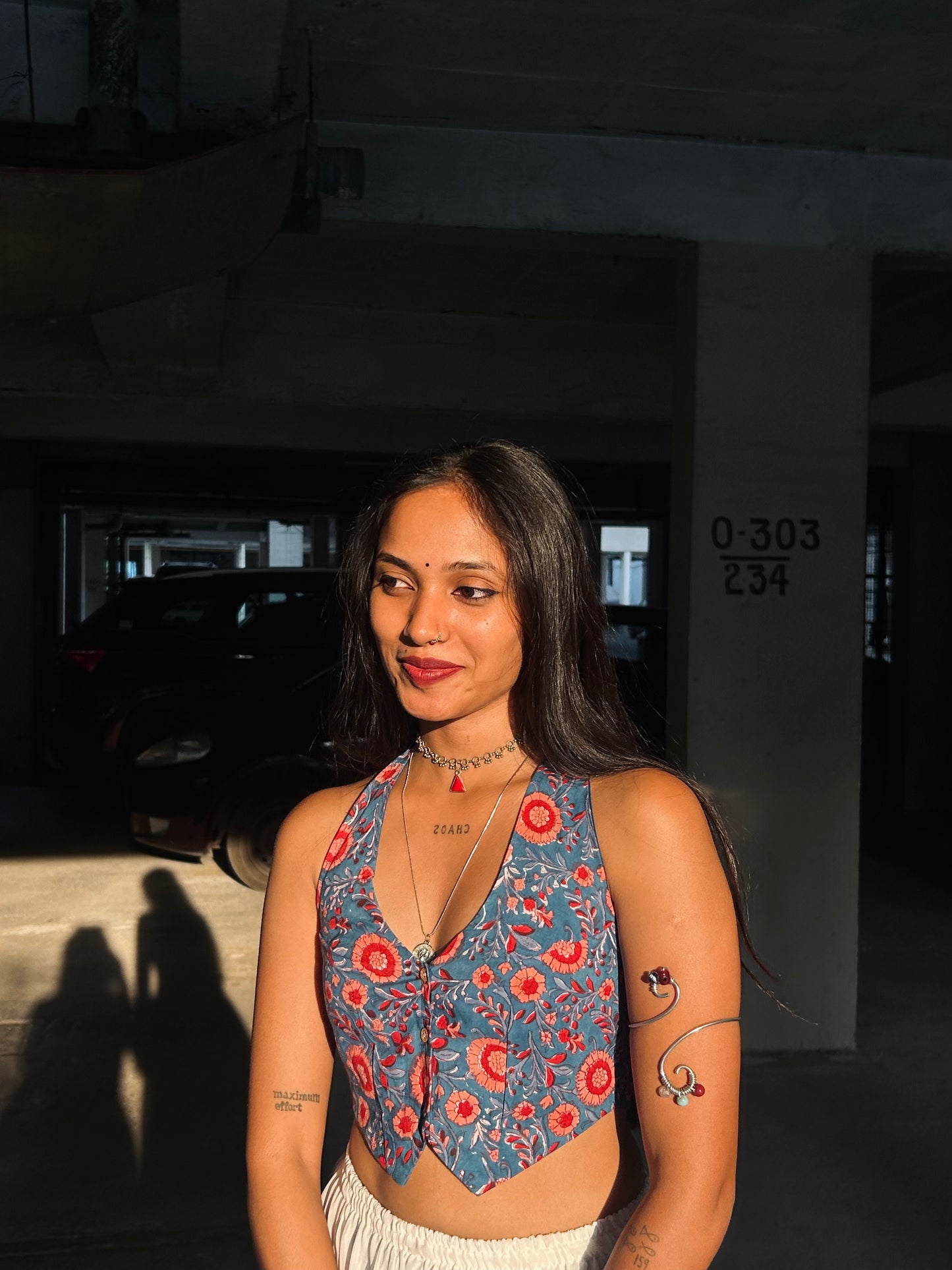 Karla: Blue Sanganeri Print