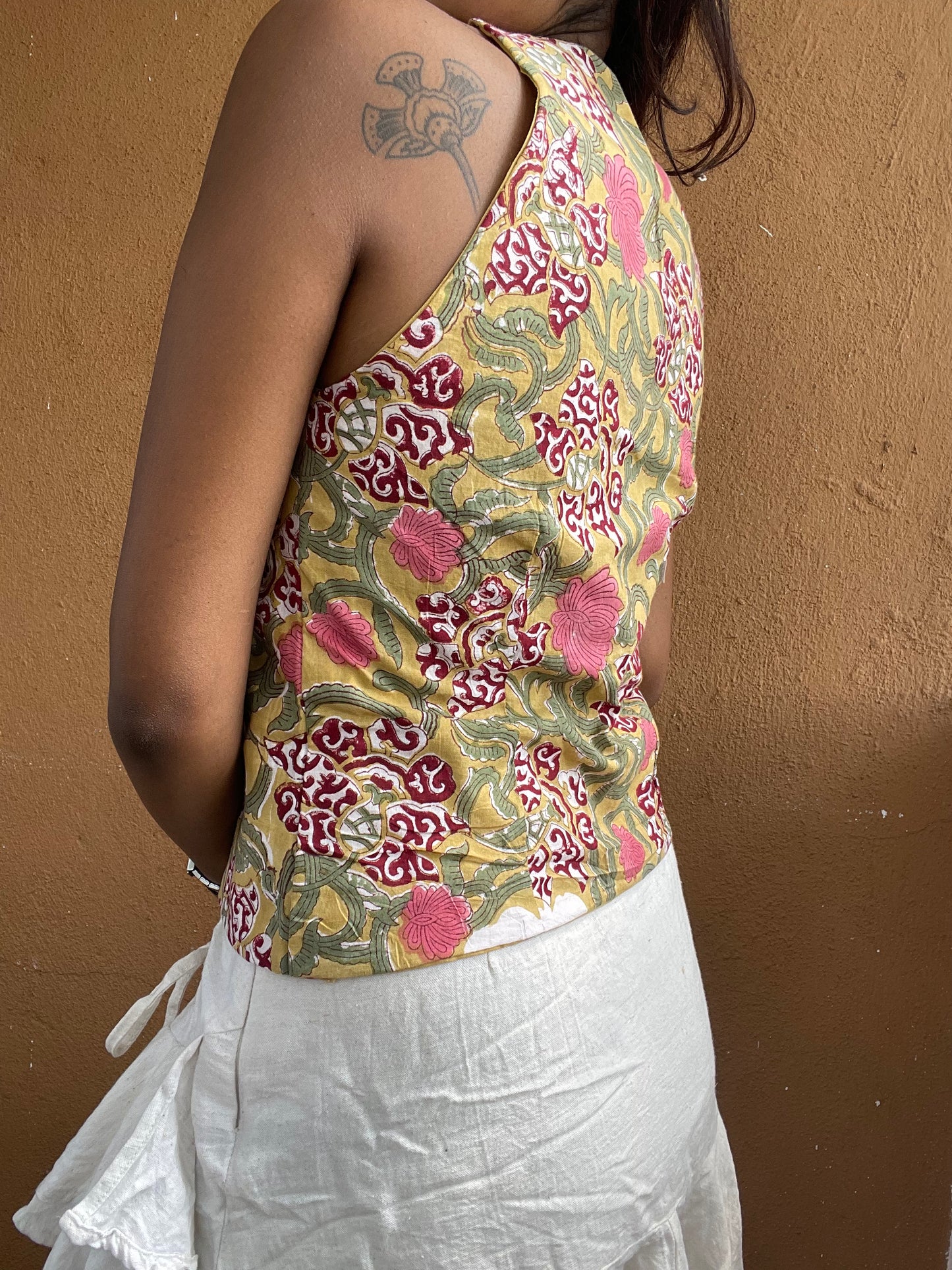 Kaira: Butter Yellow Block Print