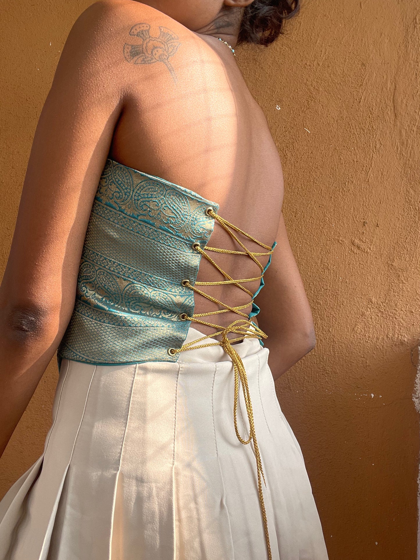 Kumari: Pastel blue with Silver zari