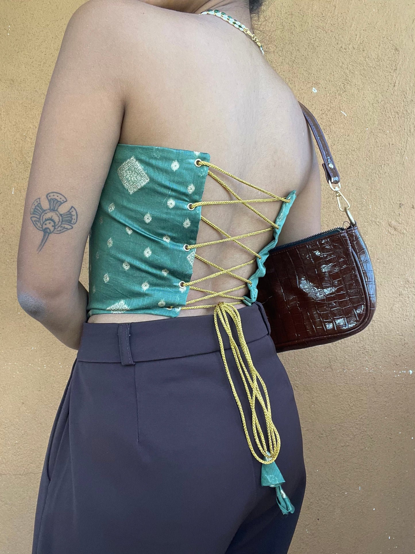 Kumari: Sap Green with Gold