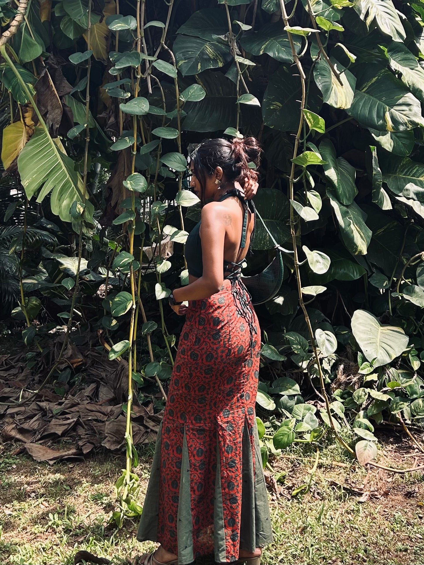 Meena: Dark Orange Print