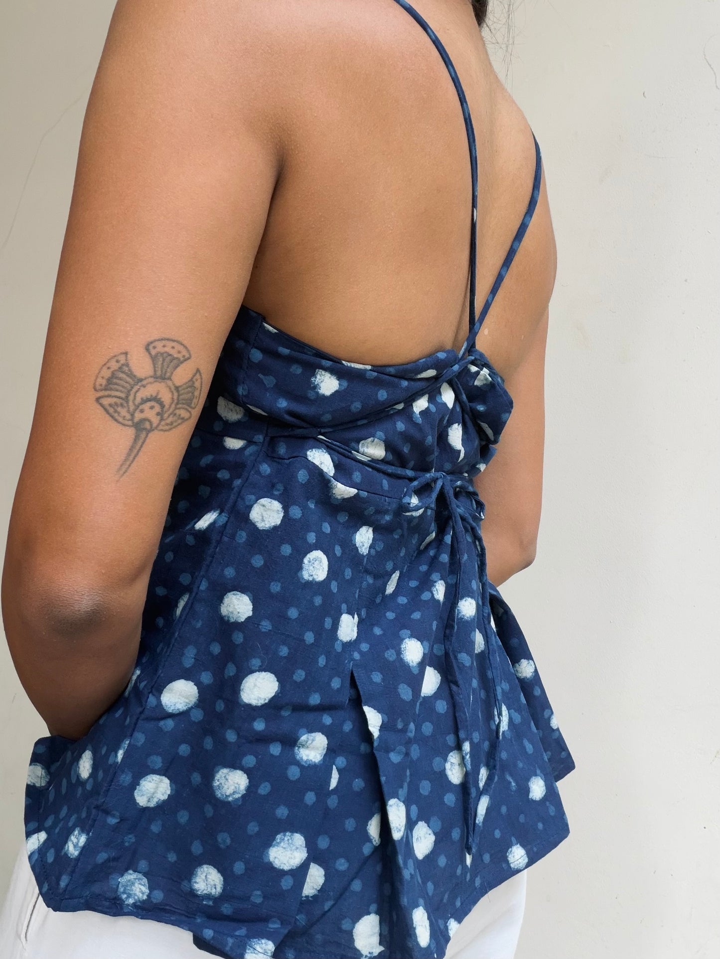 Delicia: Indigo Polka Dot