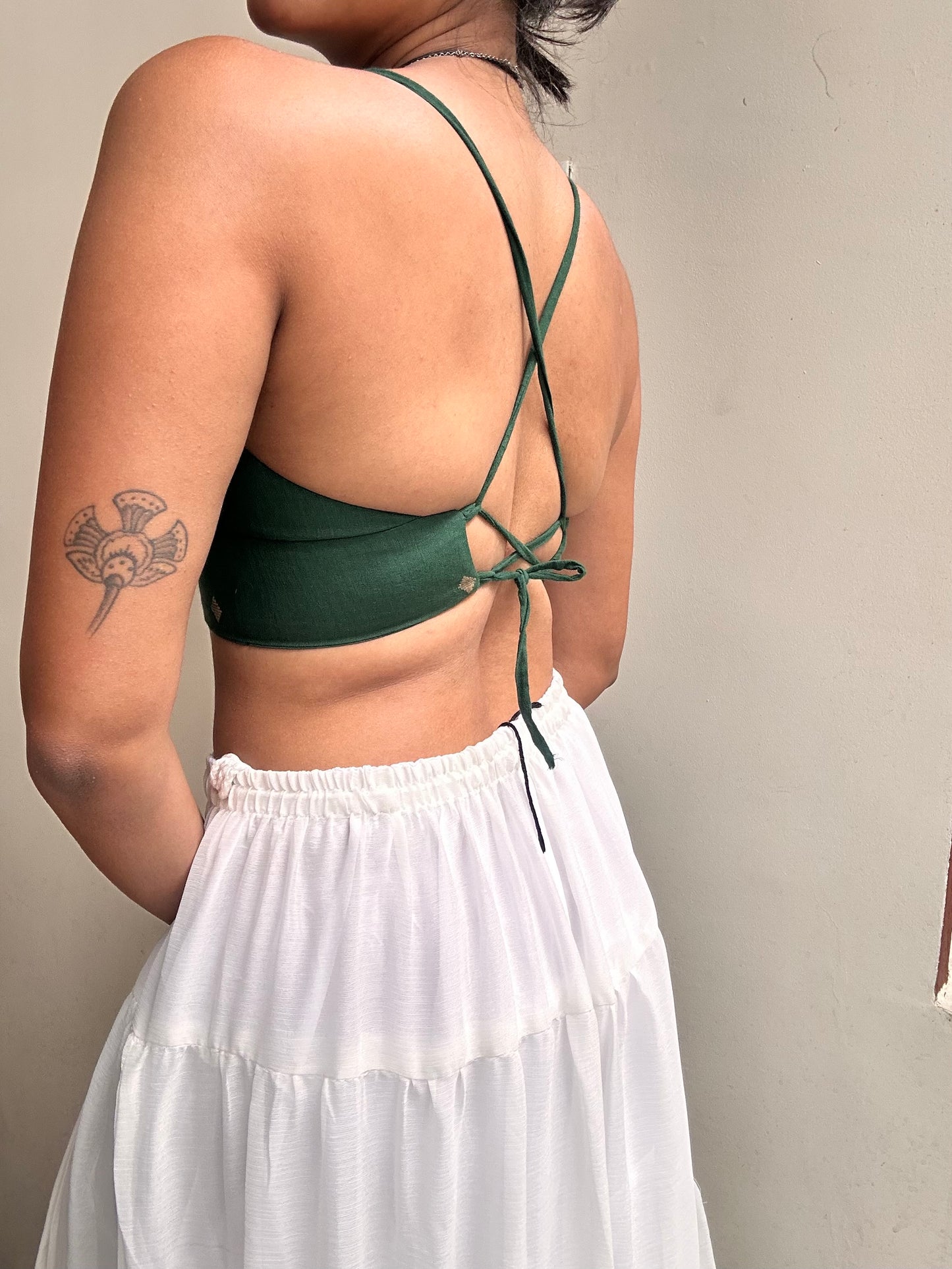 Bella: Green Jamdani