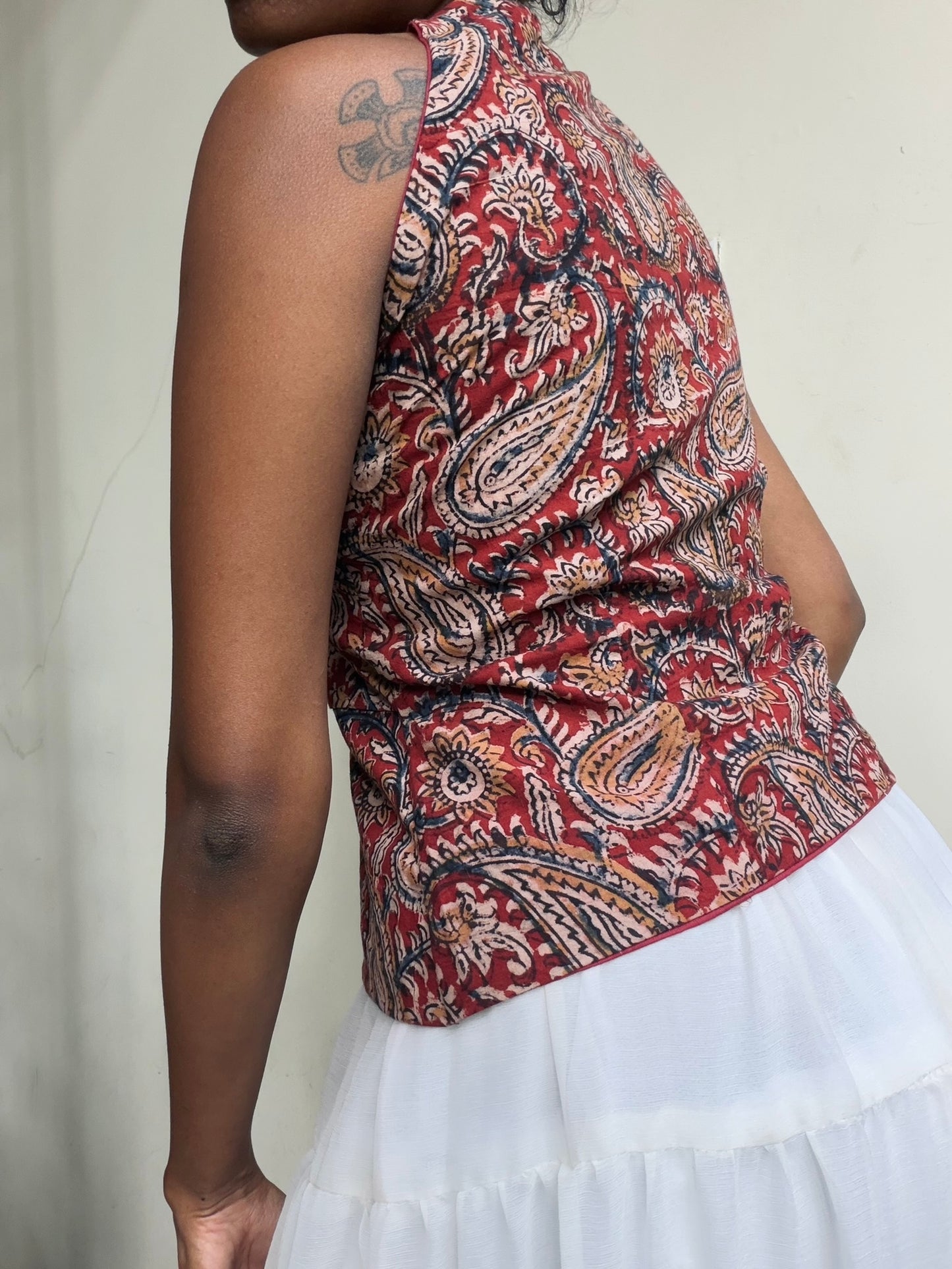 Trupti: Red Paisley Kalamkari