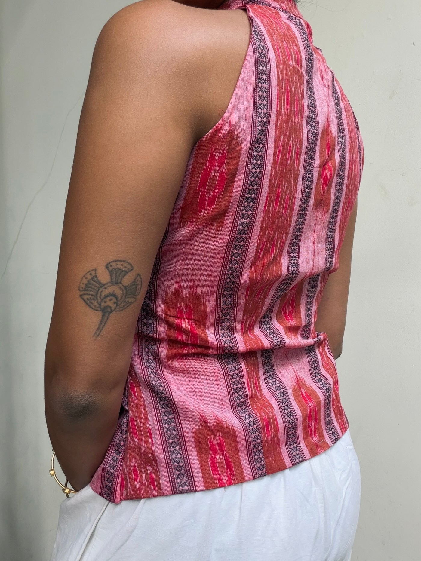 Trupti: Pink & Rust Orange Sambalpuri