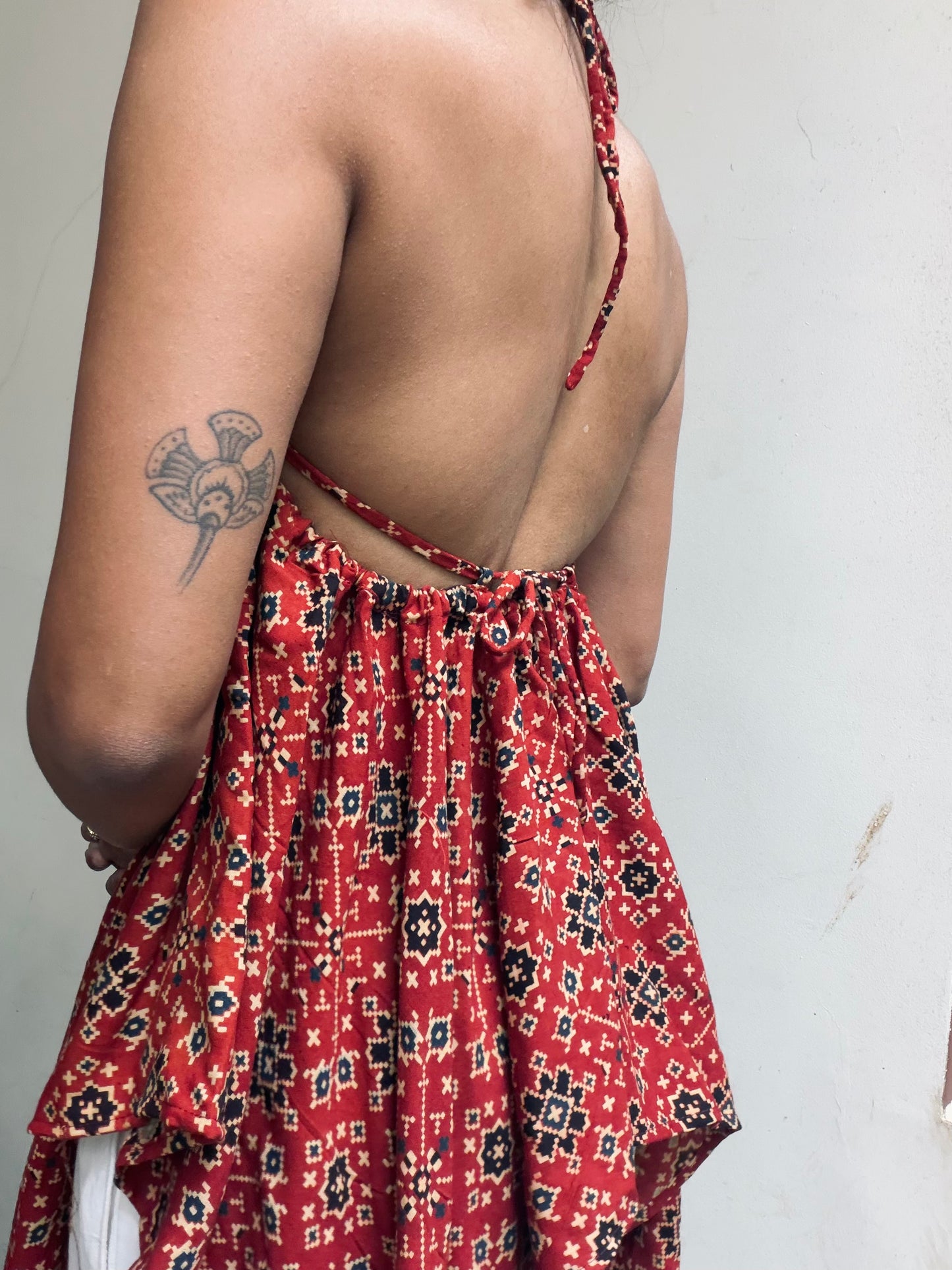 Khai: Red Geometric Rayon