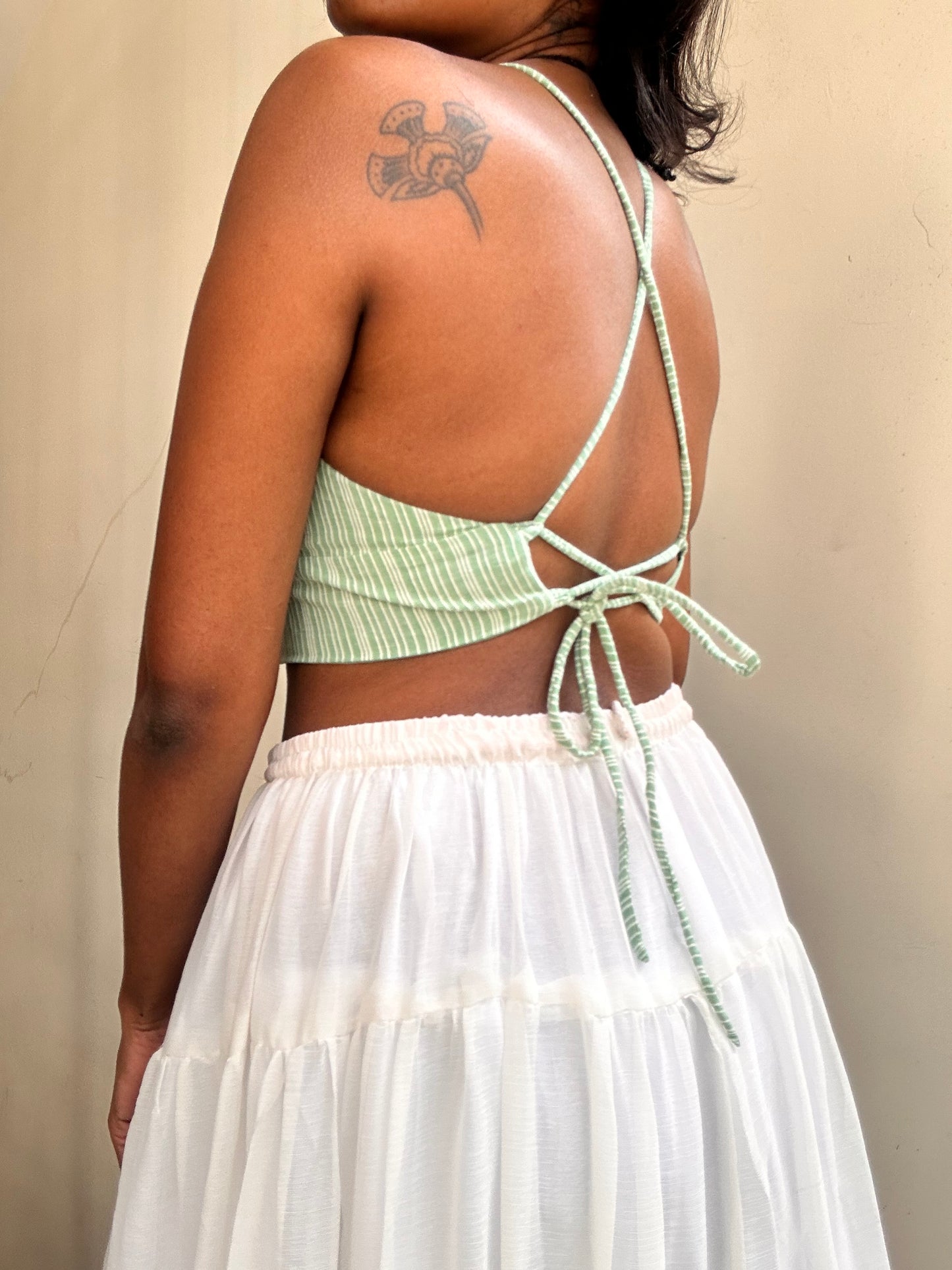 Bella: Pastel Green Striped