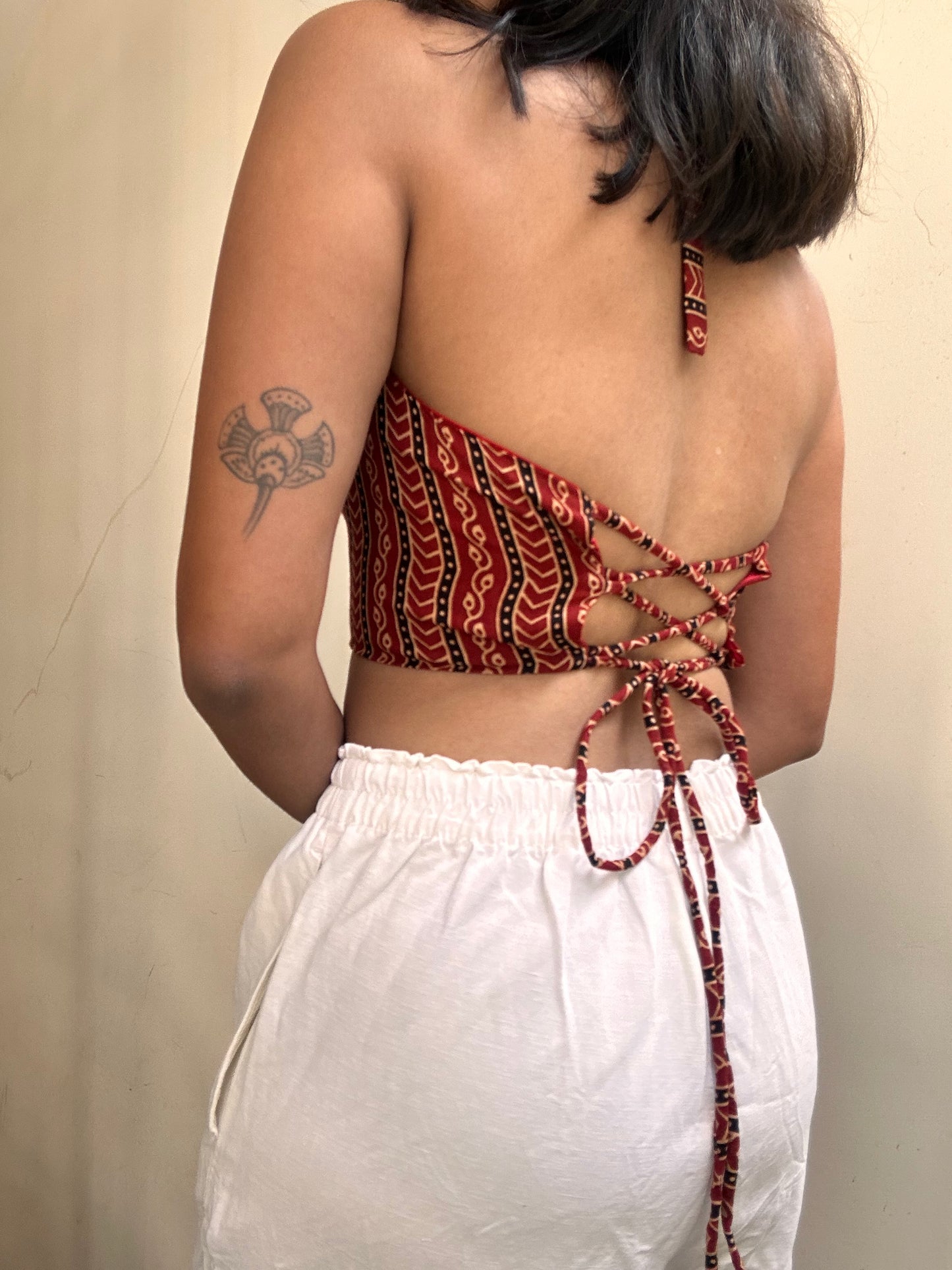 Heather: Red Striped Ajrakh Rayon