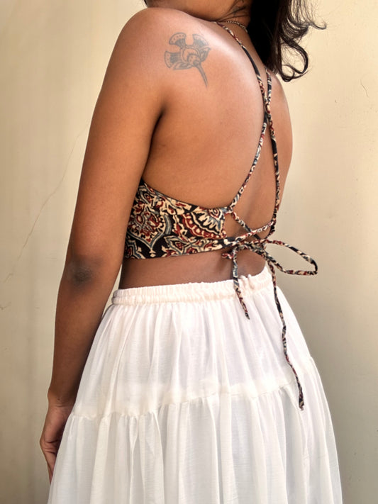 Bella: Black Big Geometric Ajrakh