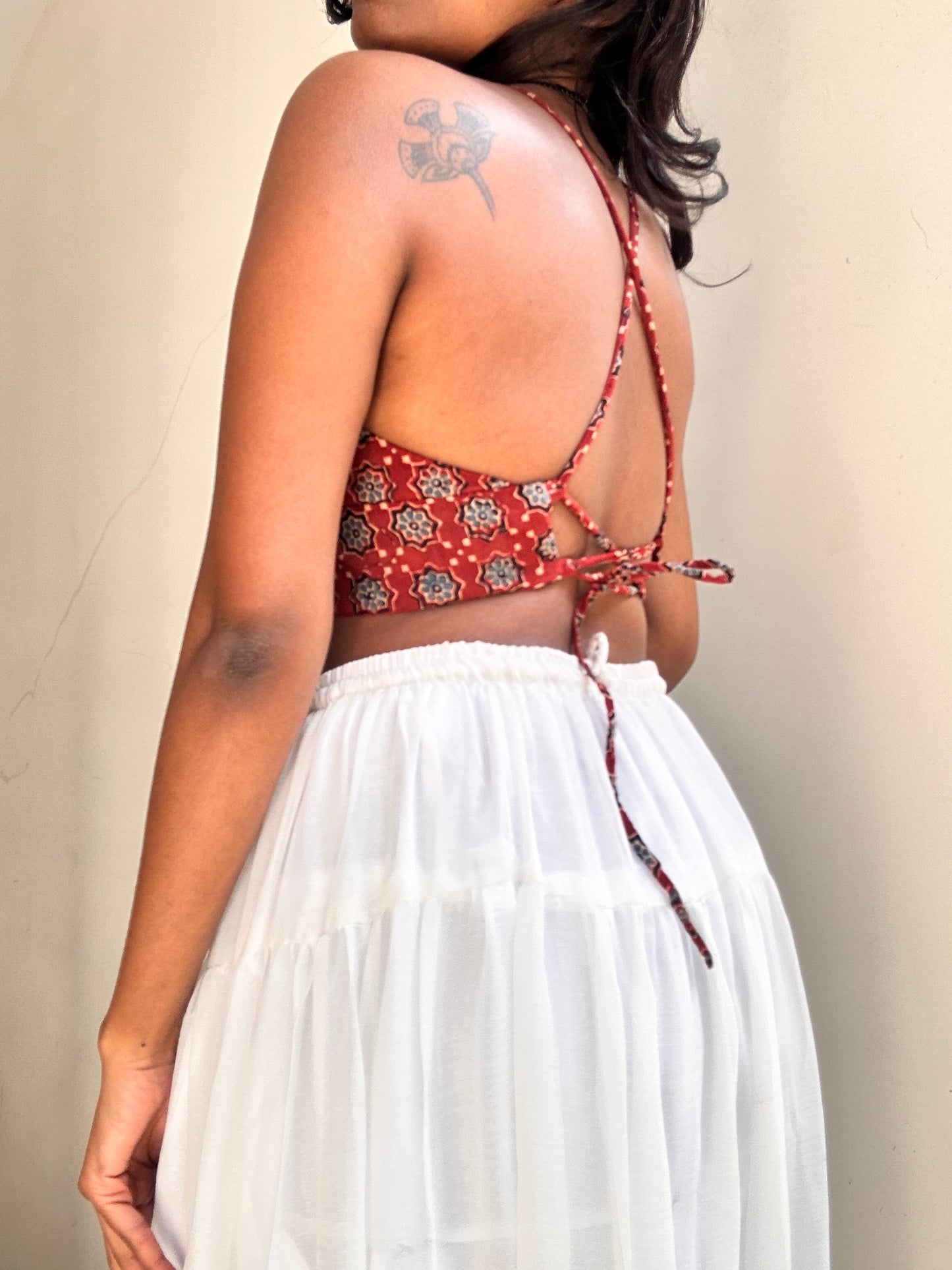 Bella: Red Star Geometric Ajrakh