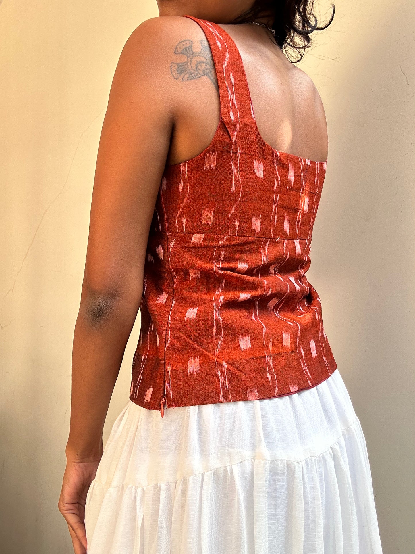 Gul: Rich Rust Orange Double Ikat