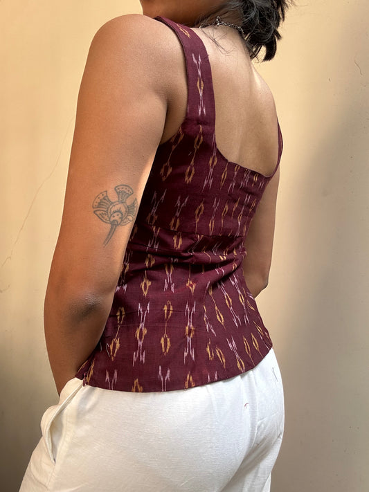 Gul: Rich Maroon Double Ikat