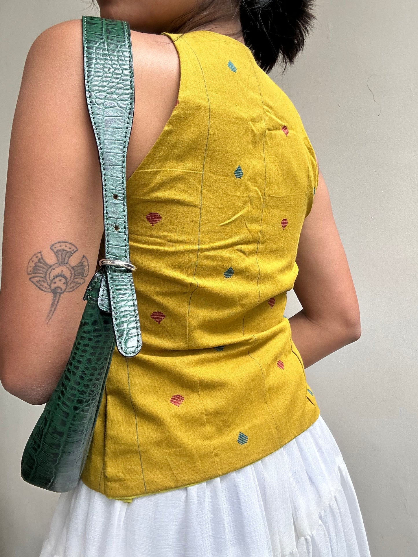 Naira: Mustard Jamdani