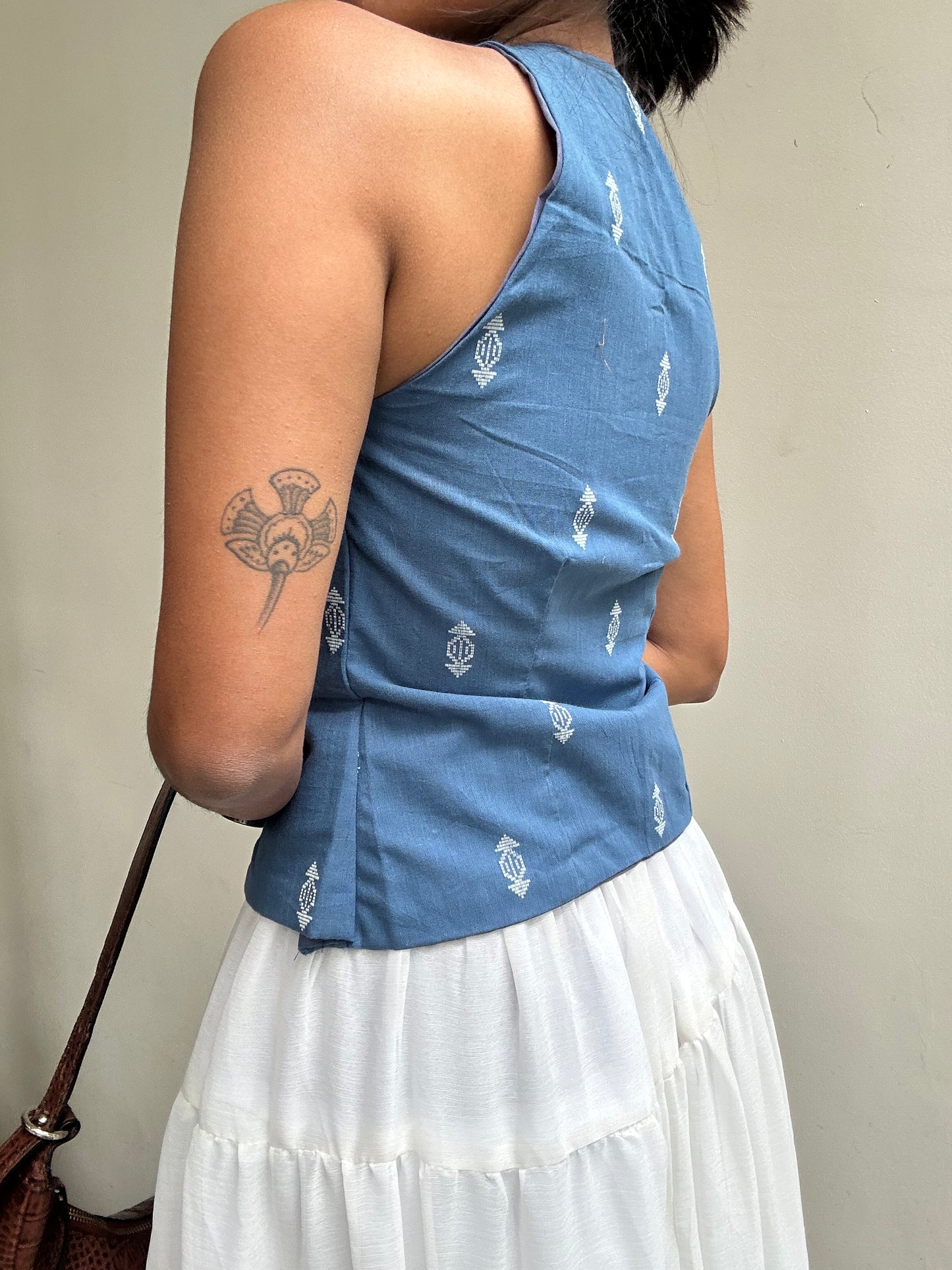 Naira: Sky Blue Jamdani