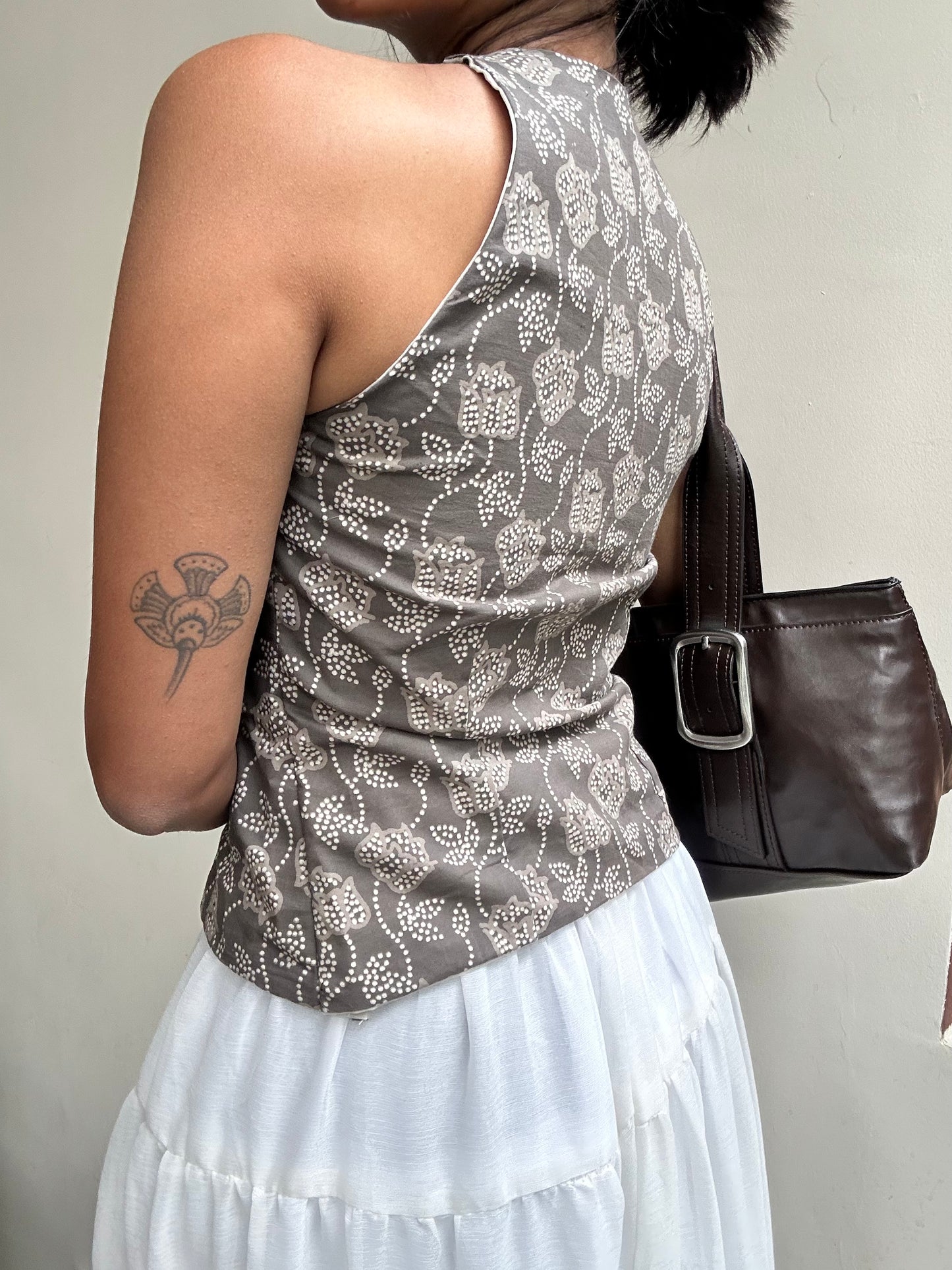 Naira: Brown dotted Batik