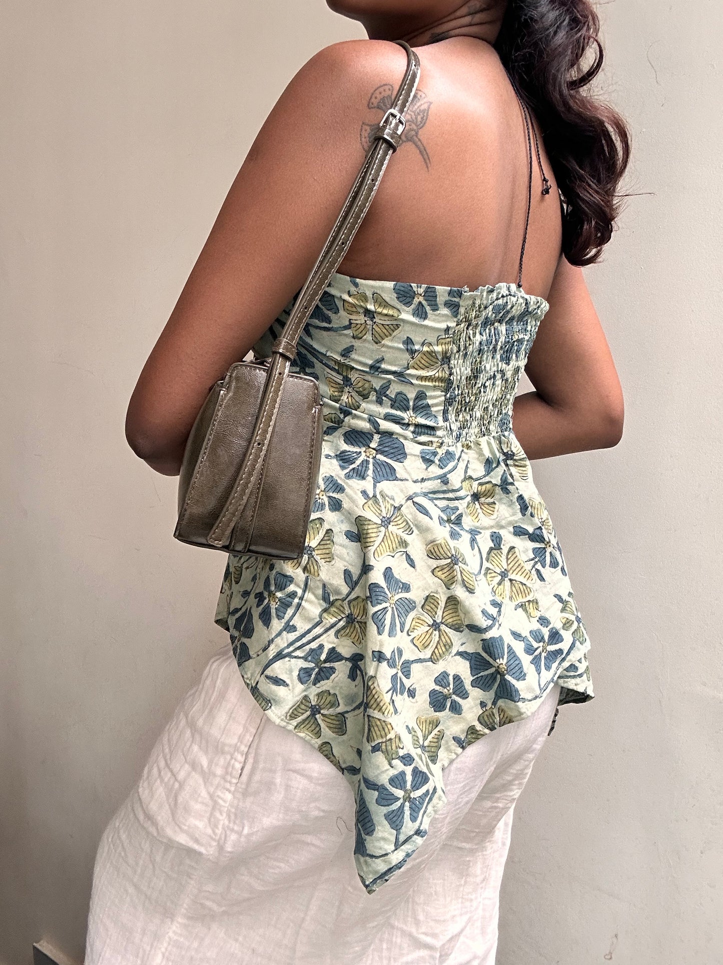 Noor: Blue Floral Batik