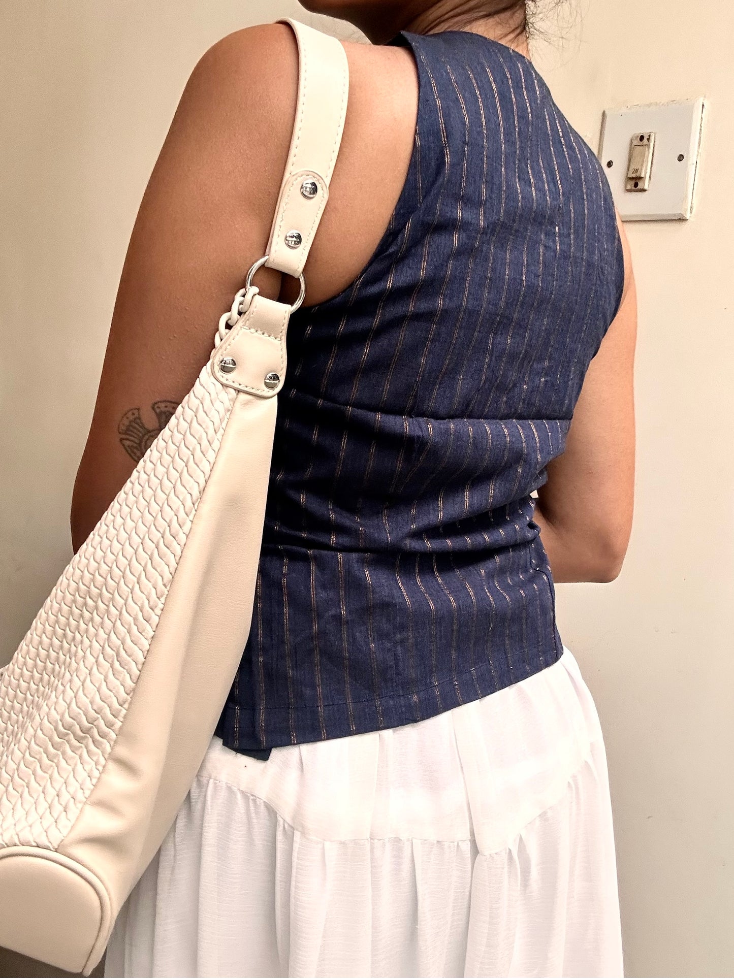 Naira: Navy Blue with Gold Stripe