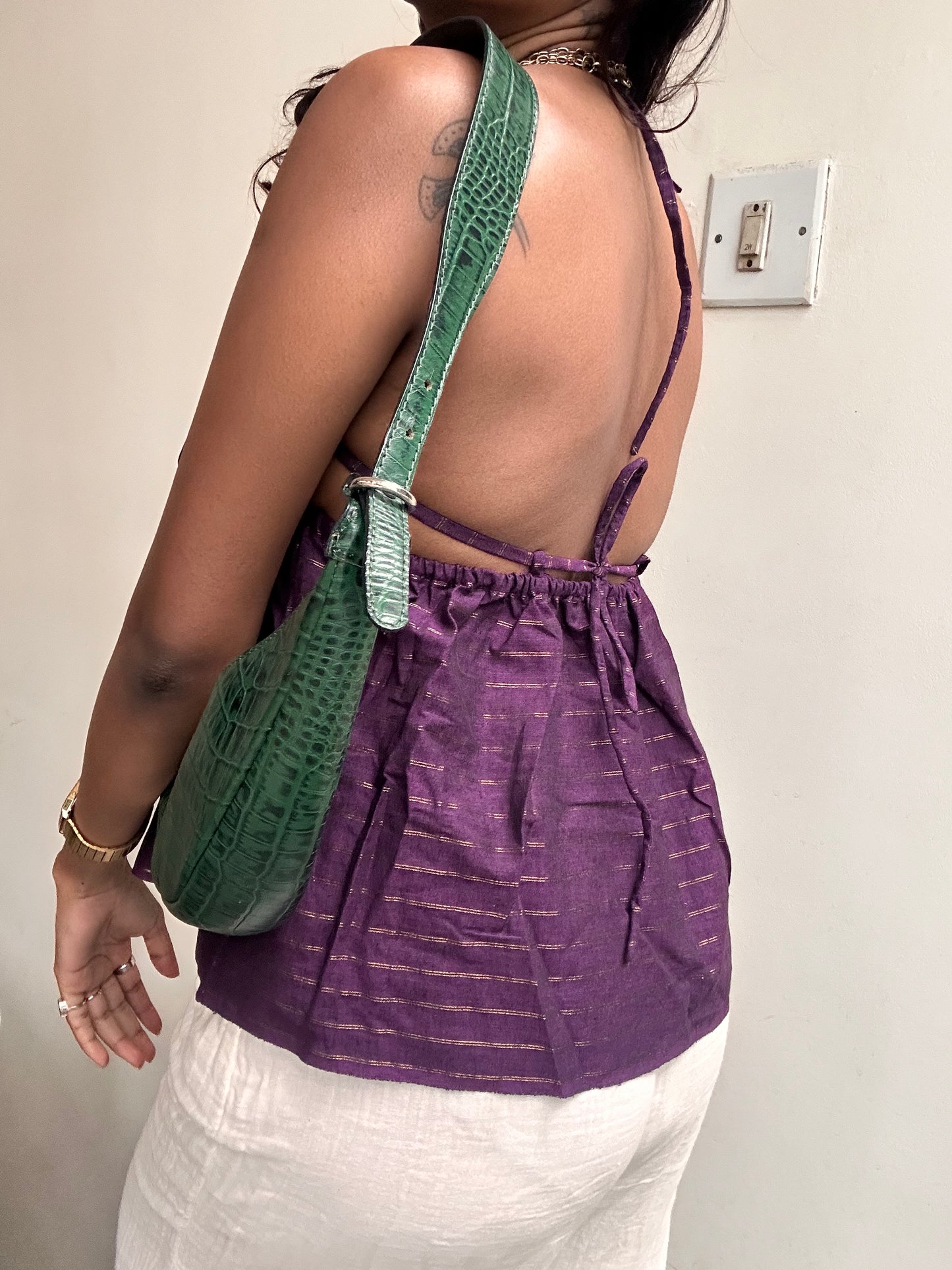Tara: Rich Purple with Gold Stripe