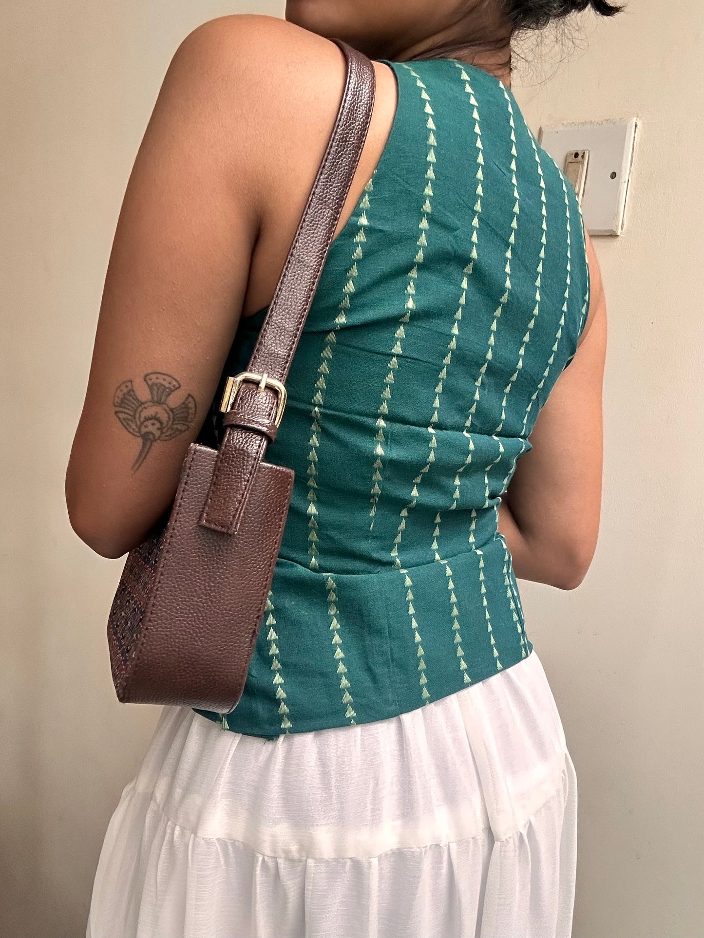 Naira: Teal Jamdani