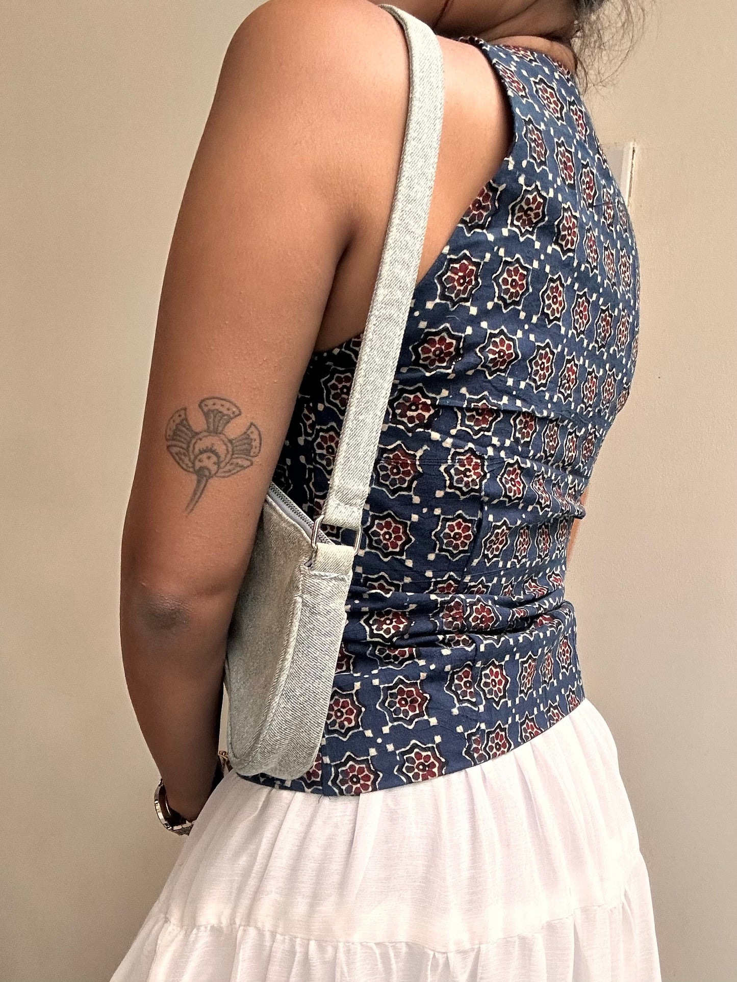 Kaira: Indigo Red Star Ajrakh