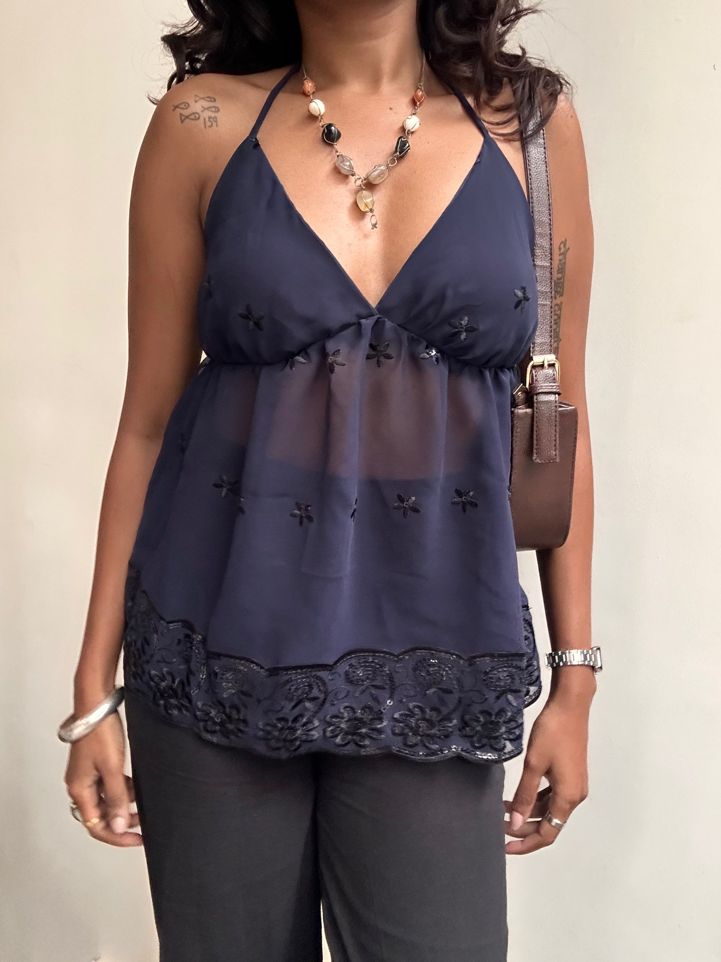 Tara: Midnight Blue Georgette