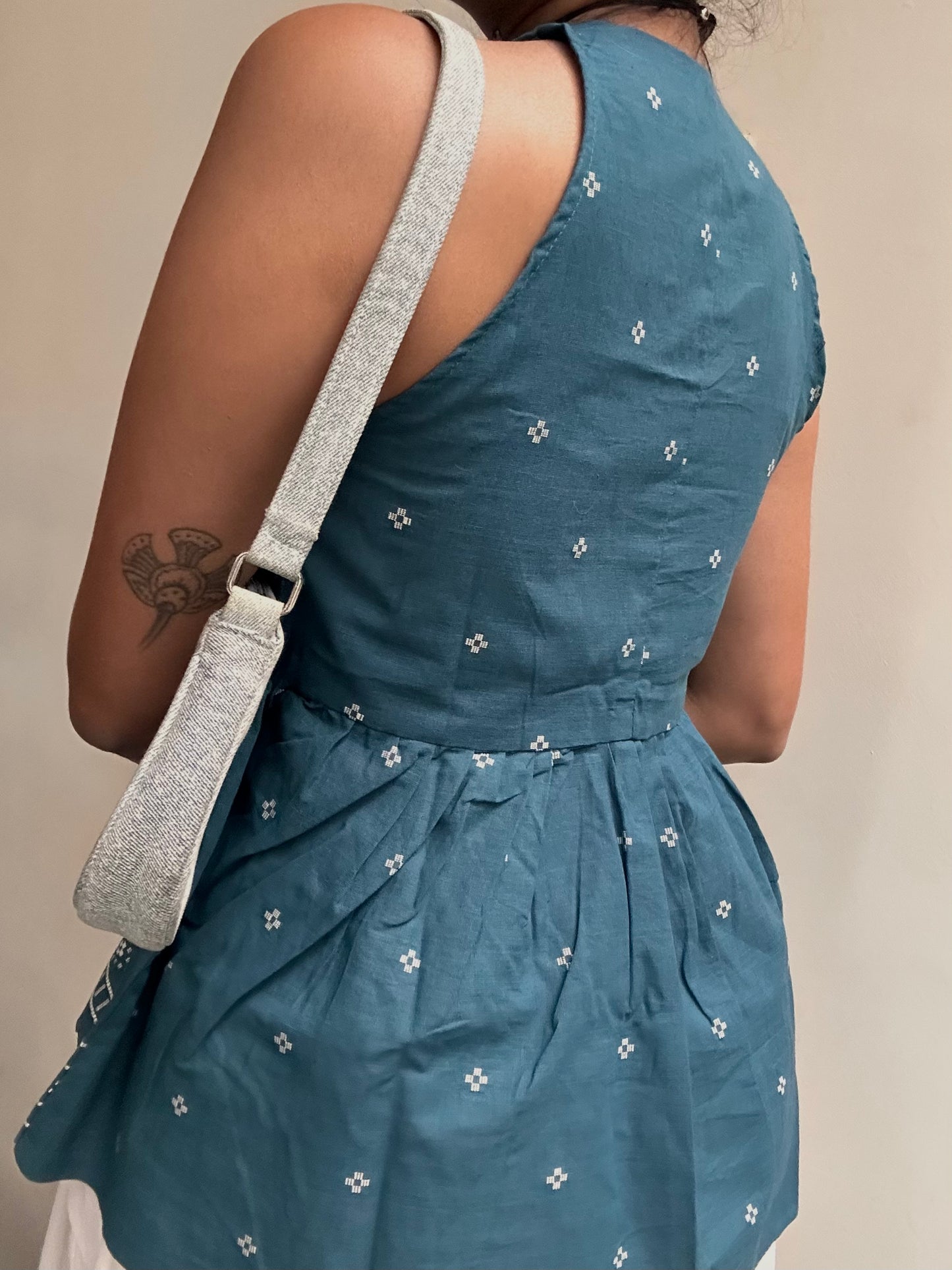Geet: Ocean Blue Jamdani