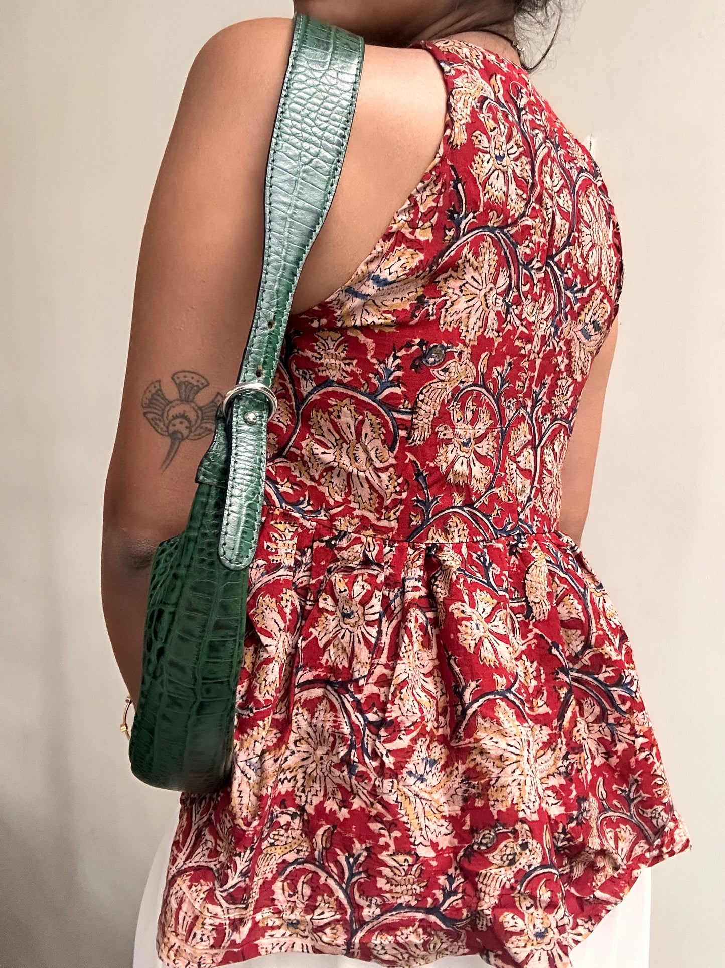 Geet: Red Floral Kalamkari