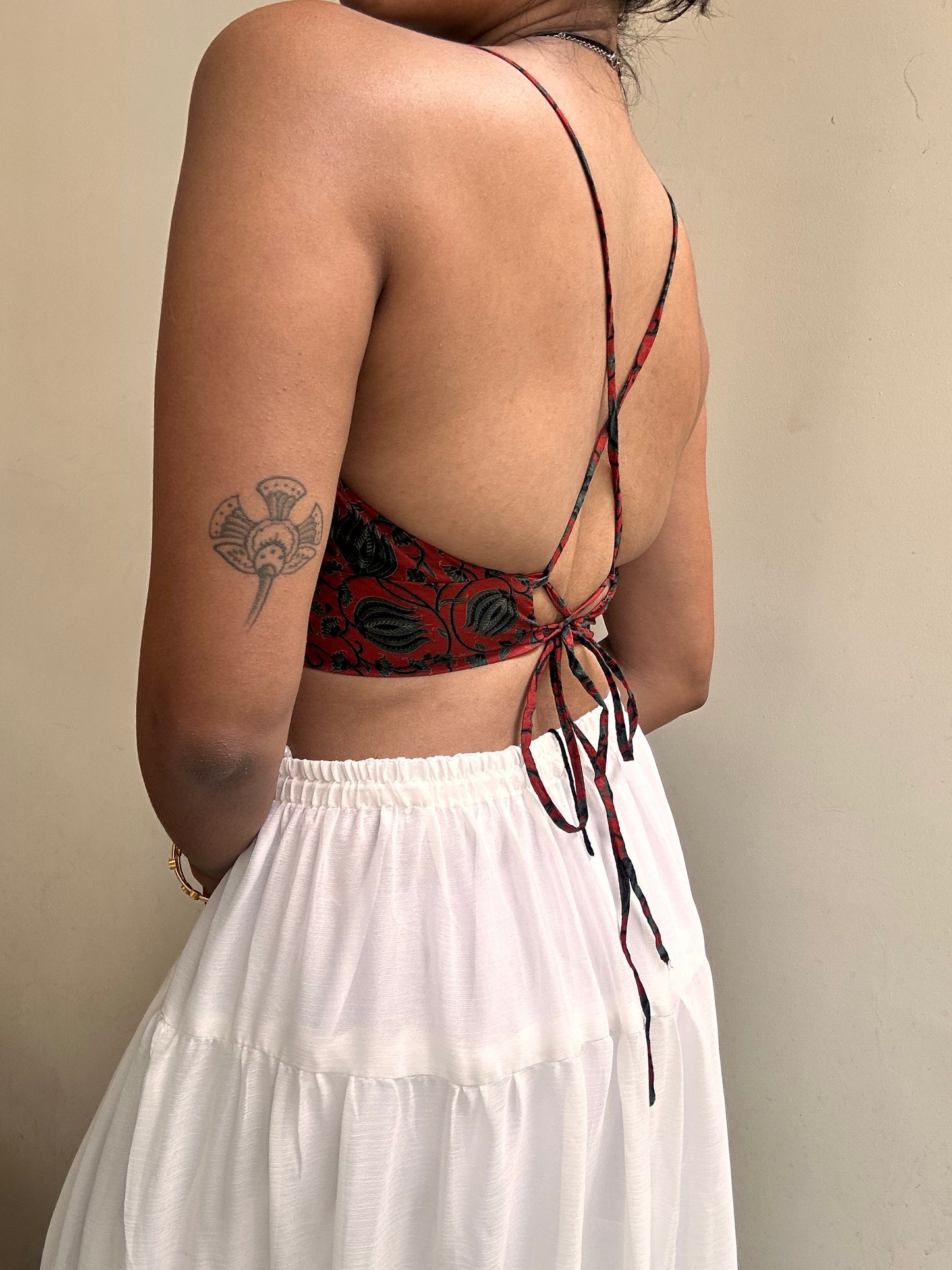 Bella: Orange Spice with Lotus Print