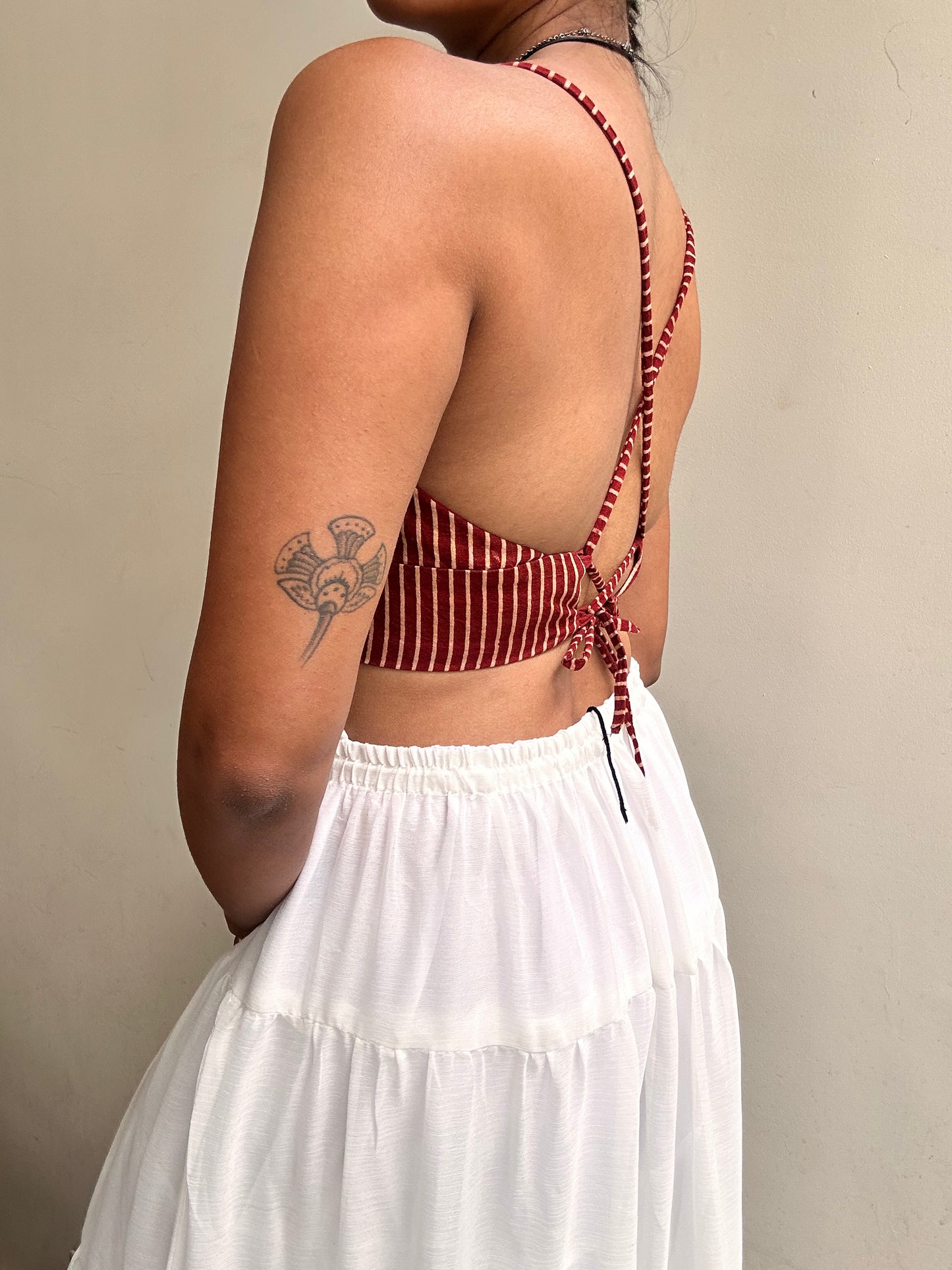 Bella: Red Striped Ajrakh