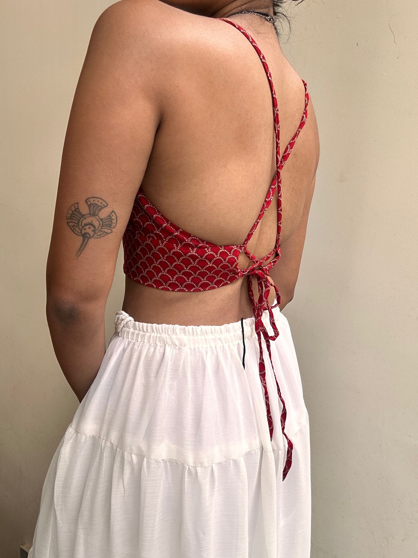 Bella: Red Scallop Rayon
