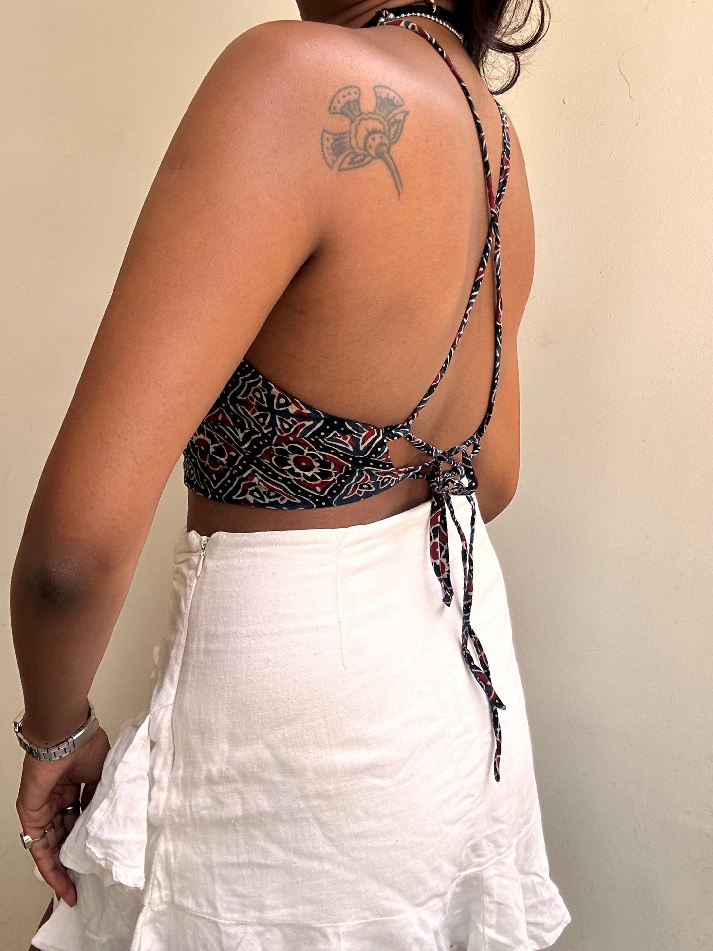 Bella: Indigo Geometric Ajrakh