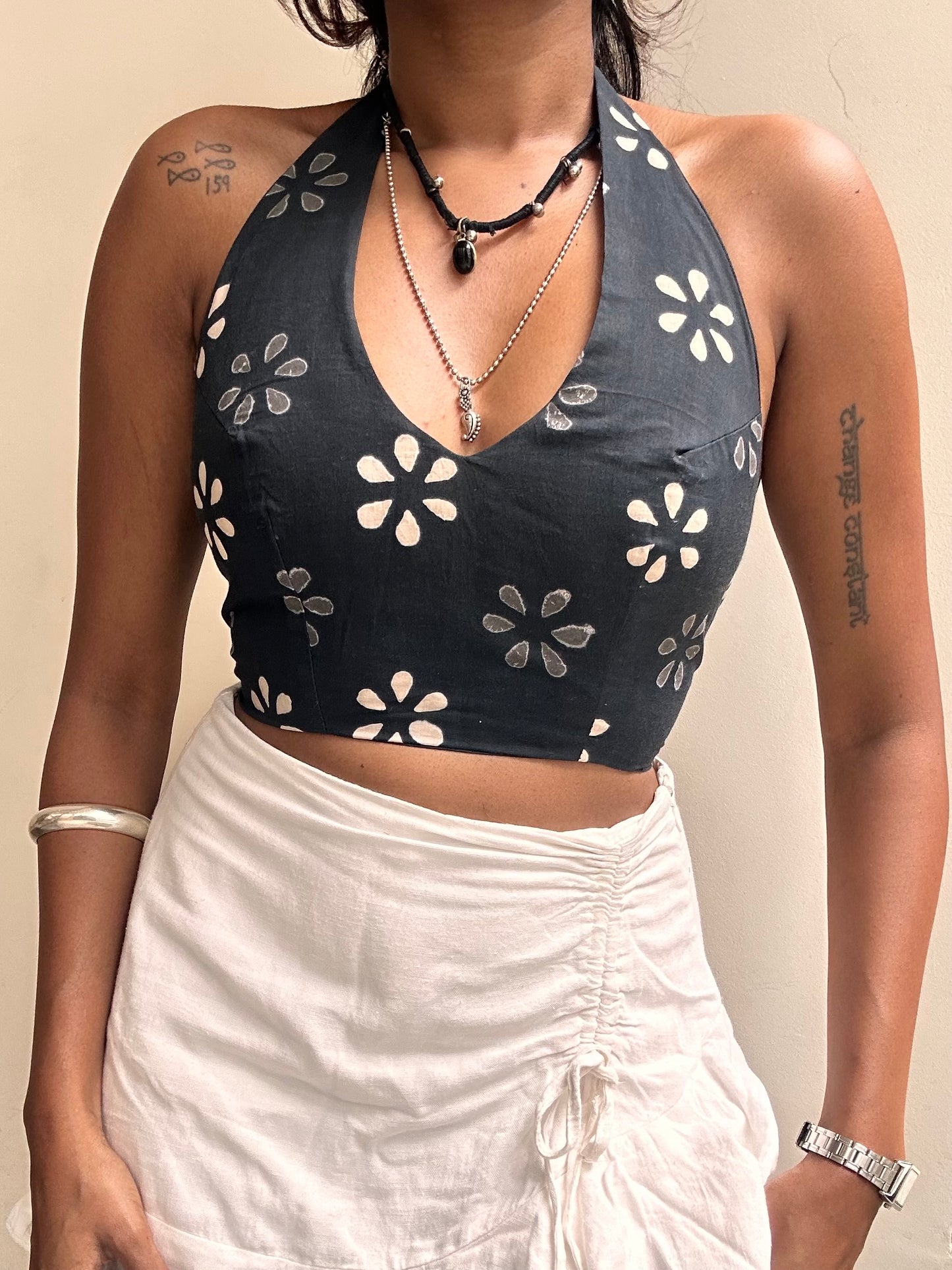Heather: Black Floral Batik