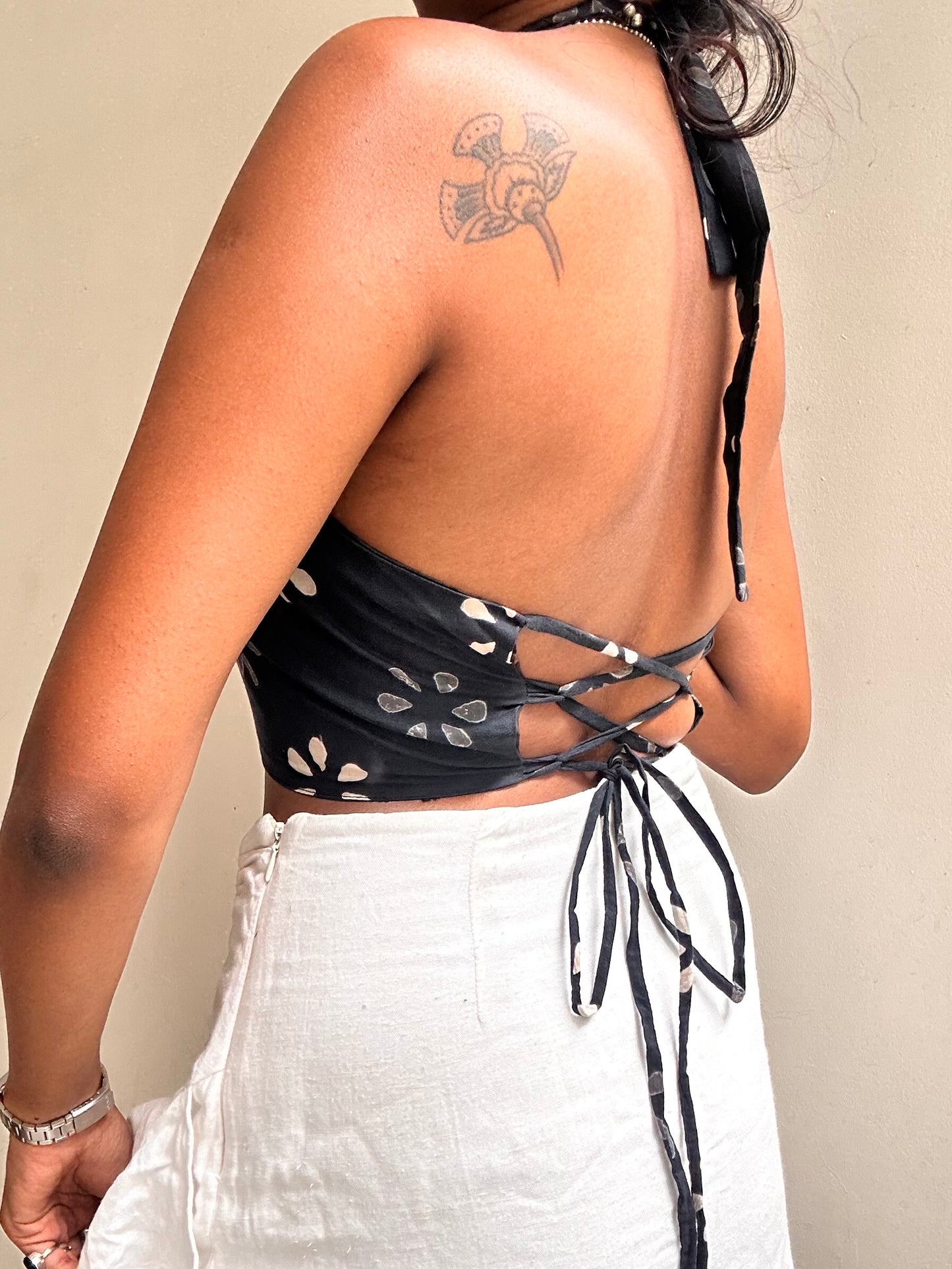 Heather: Black Floral Batik