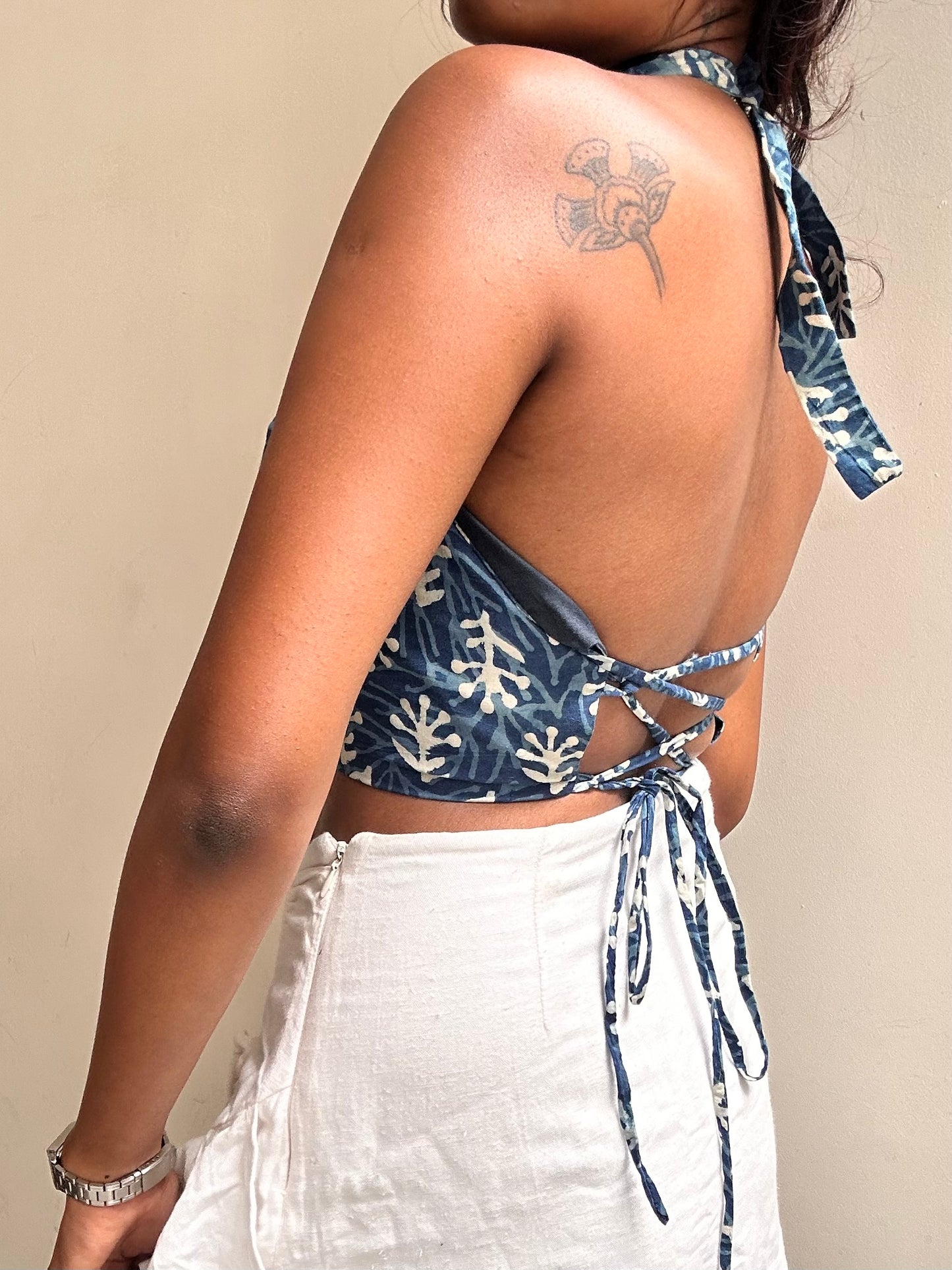 Heather: Indigo Motif