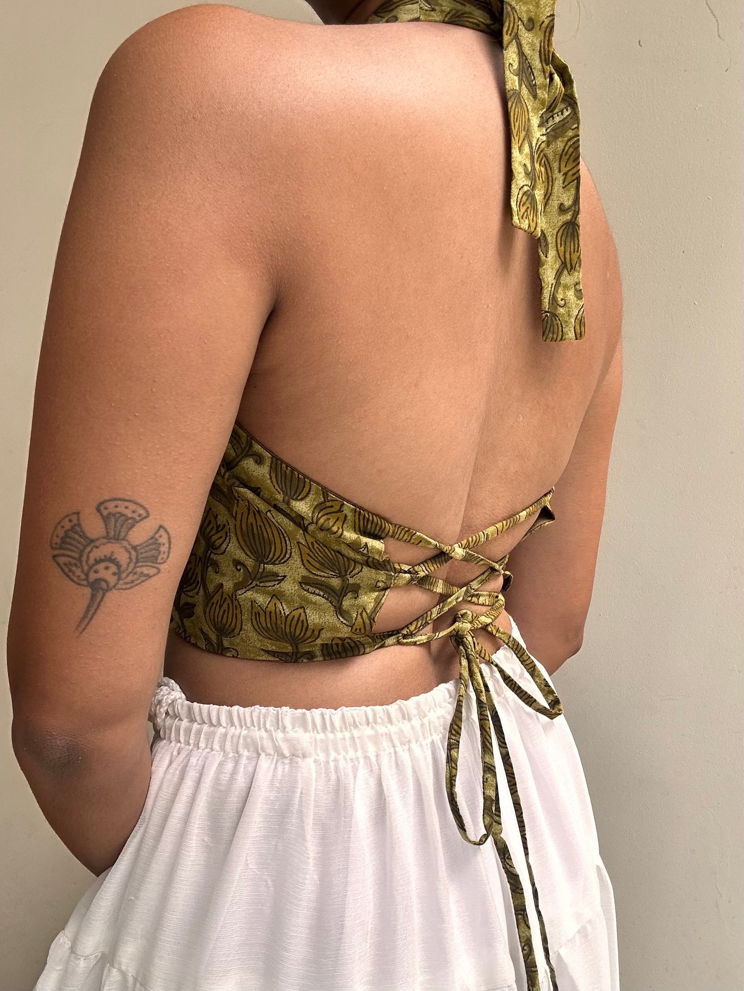 Heather: Olive Floral Print