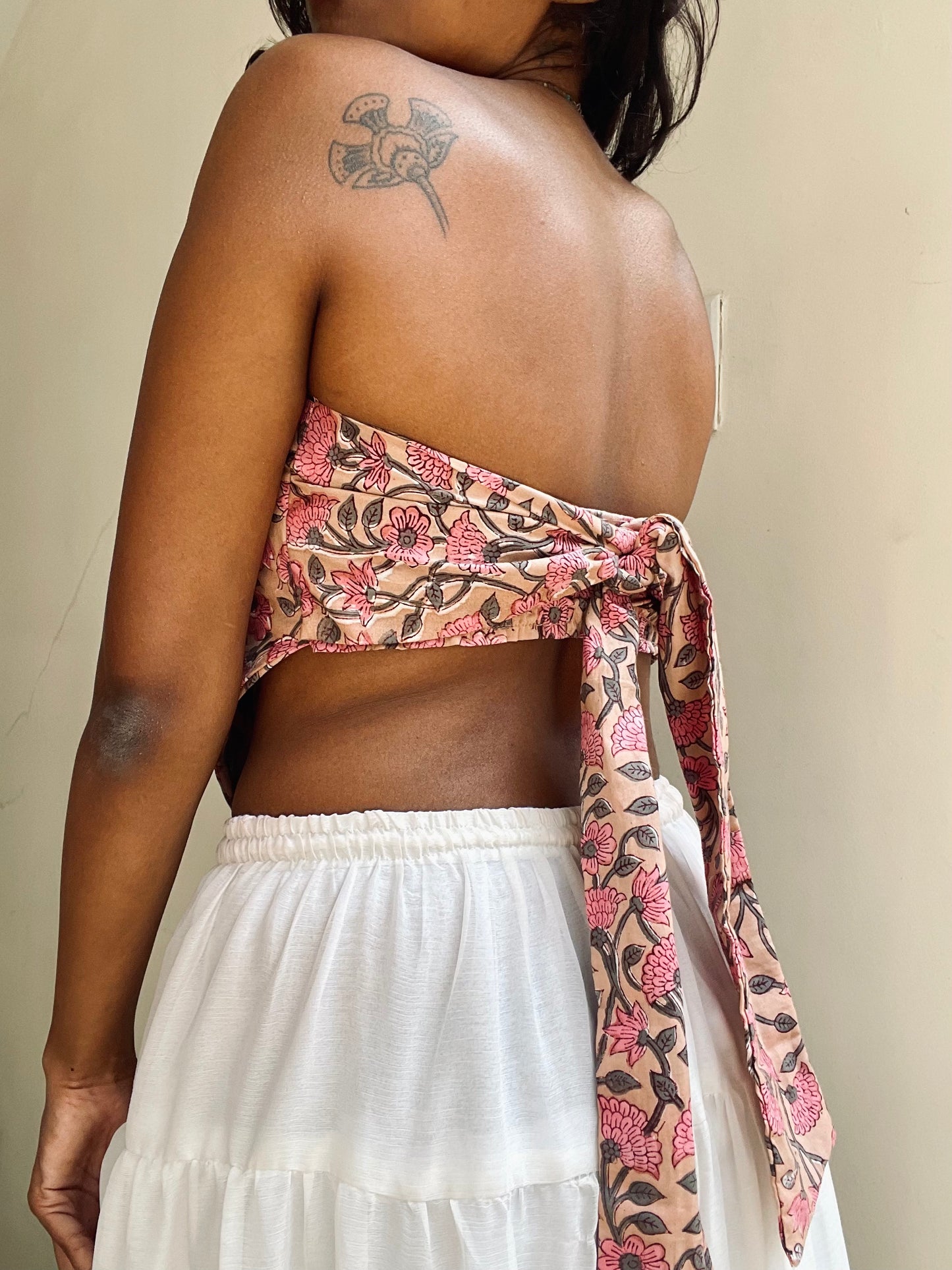 Dona: Pink Vines Block Print