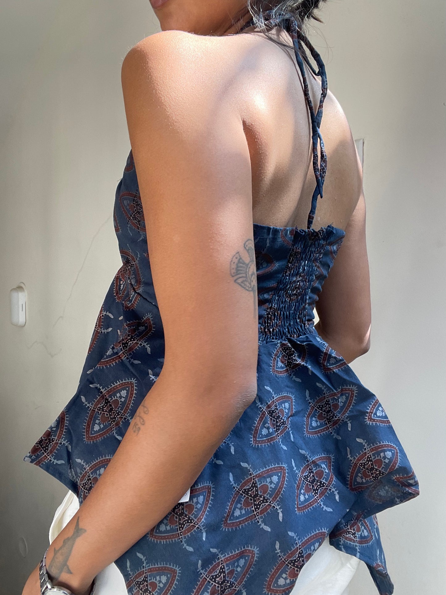 Noor: Indigo Eyelette Ajrakh