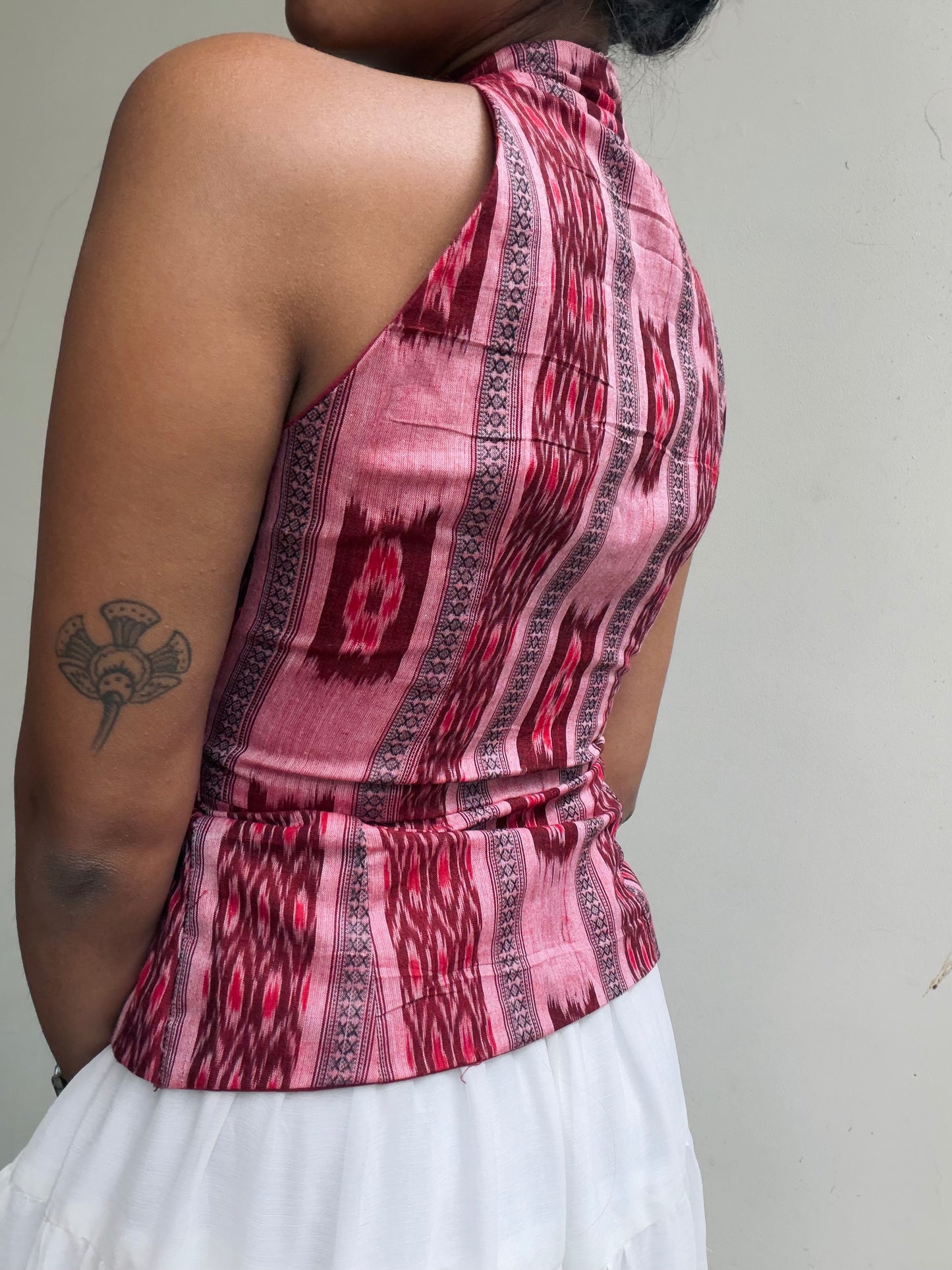 Trupti: Red & Pink Double Ikat