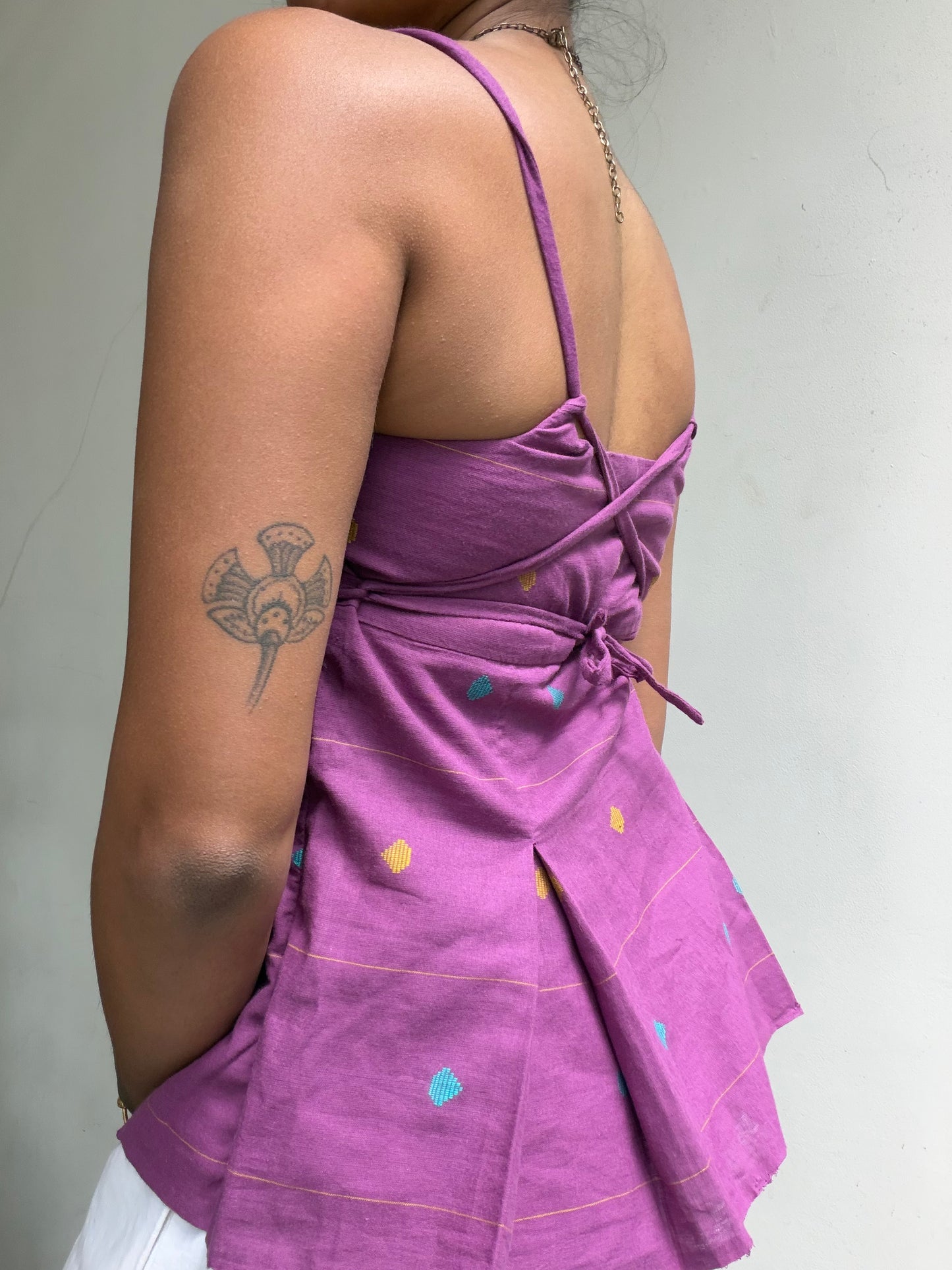 Delicia: Purple Jamdani Horizontal