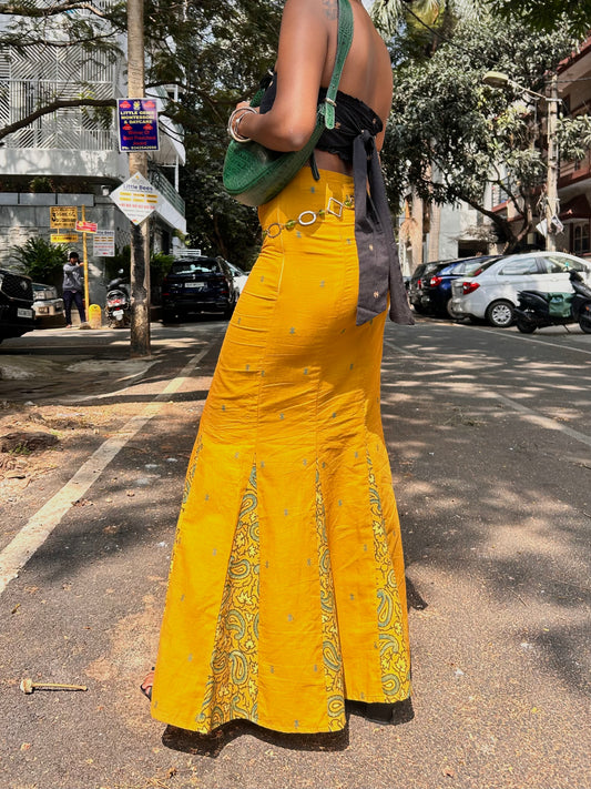 Meena: Mustard Jamdani