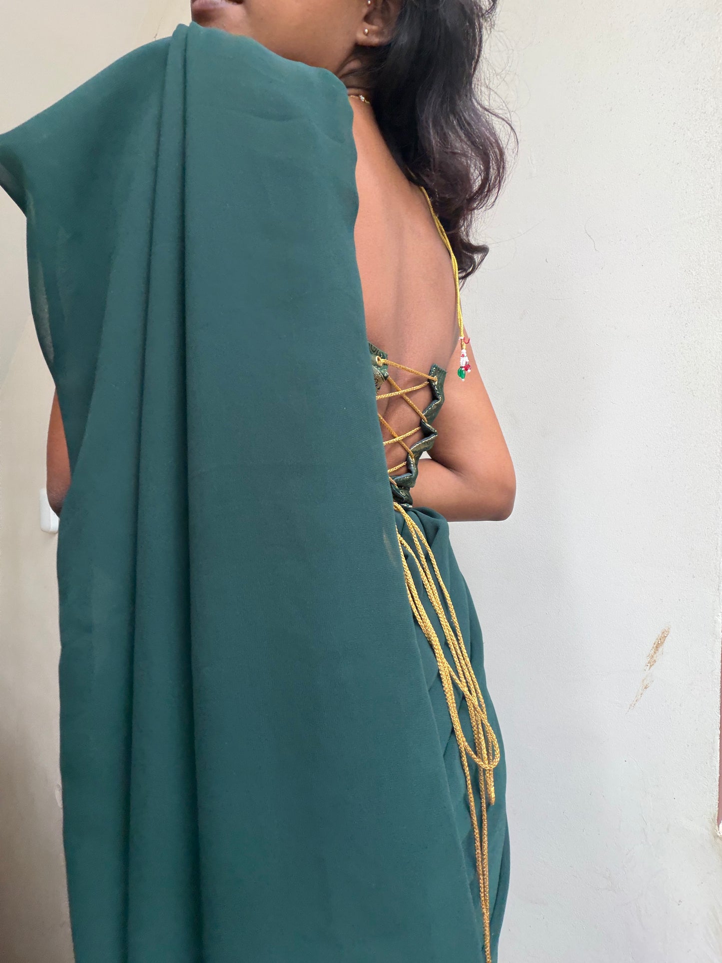 Kumari: Green & Red Brocade