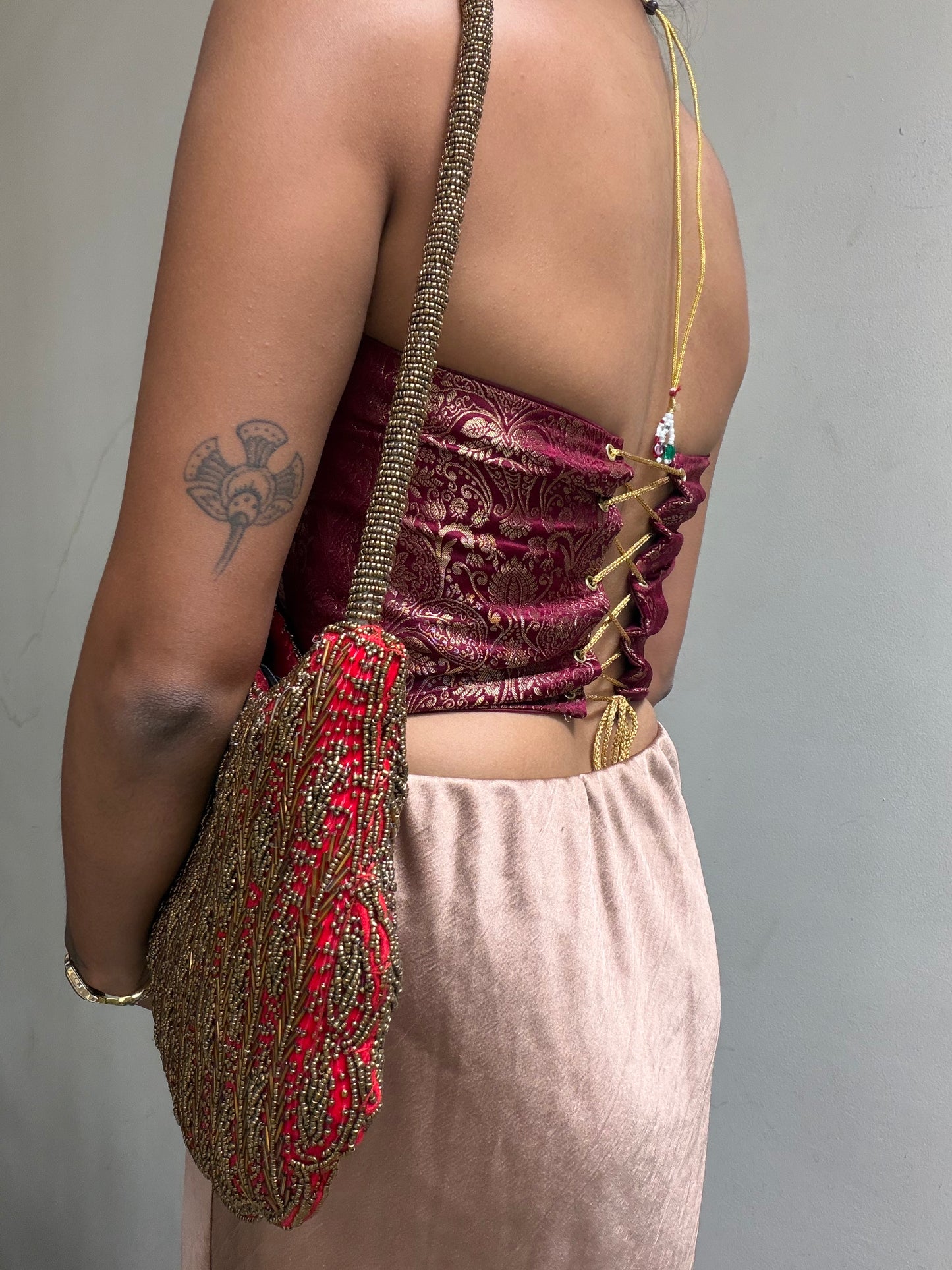 Kumari: Brown & Cream Brocade