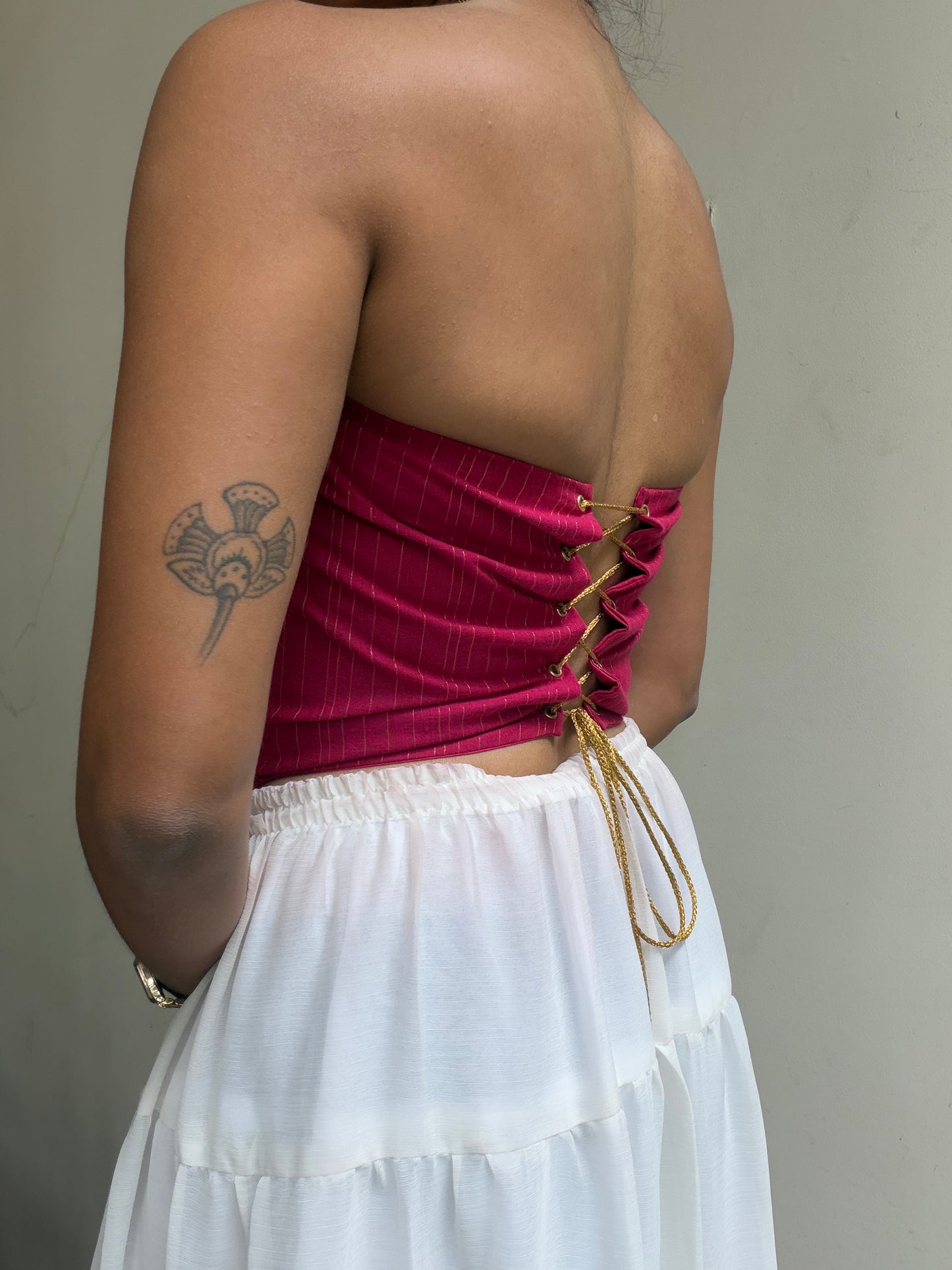 Kumari: Pink & Dusty Blue Brocade