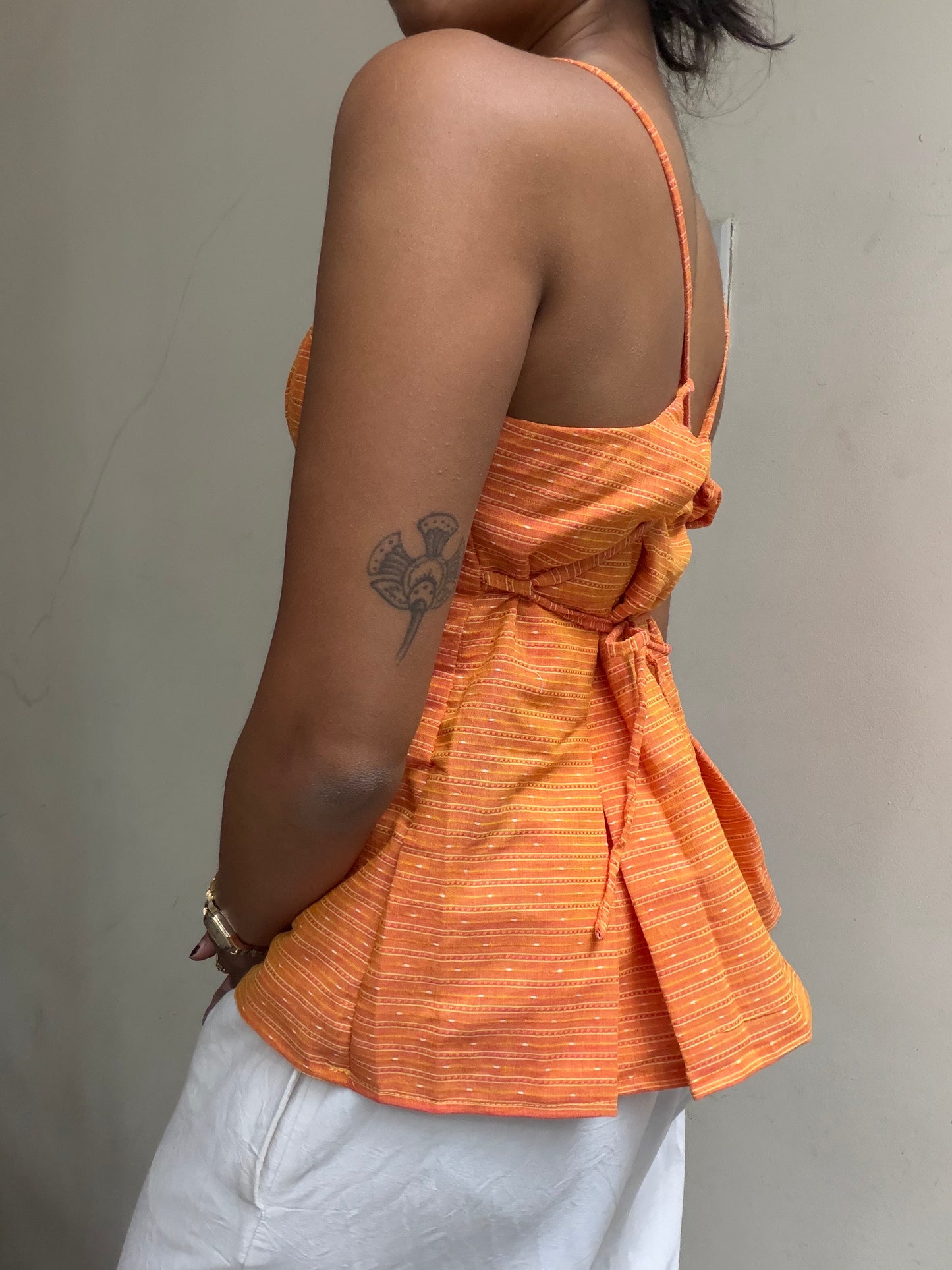 Delicia: Light Orange Sambalpuri Horizontal